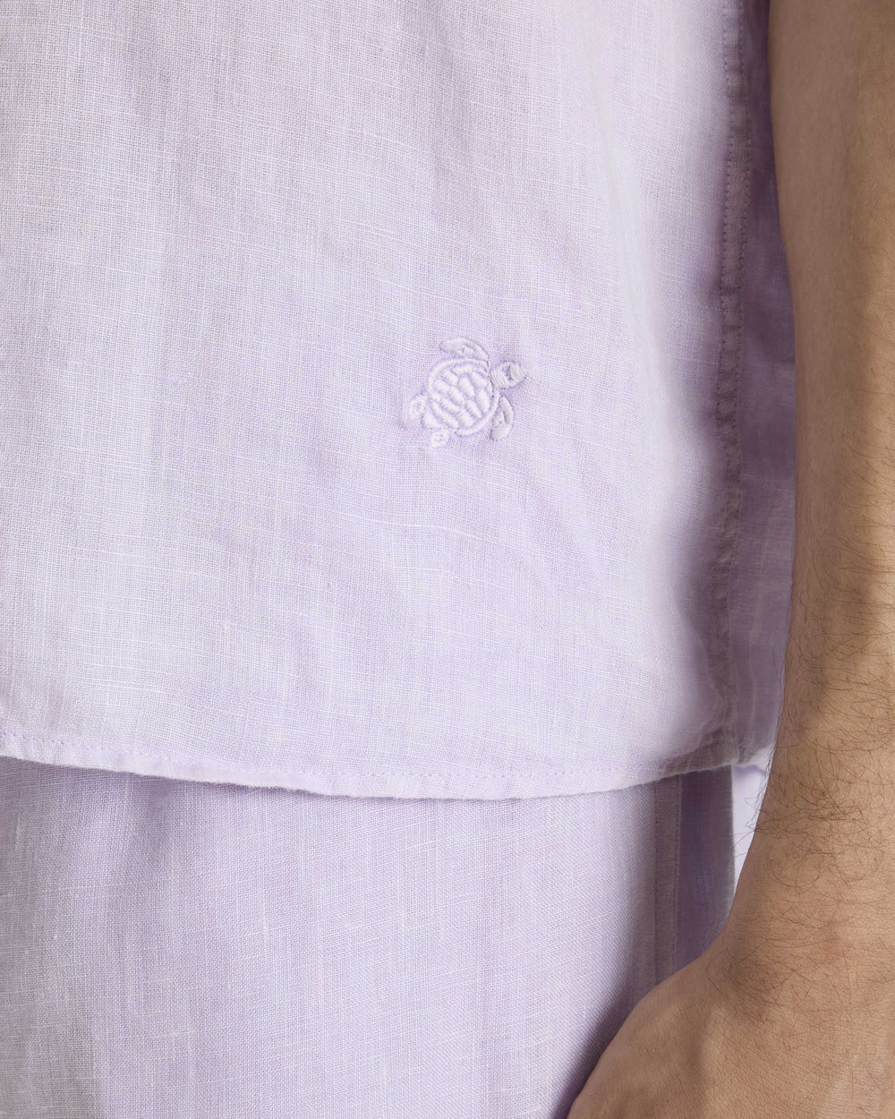 Mineral Dye Linen Bowling Shirt - Purple Kunzite / Vilebrequin Discount