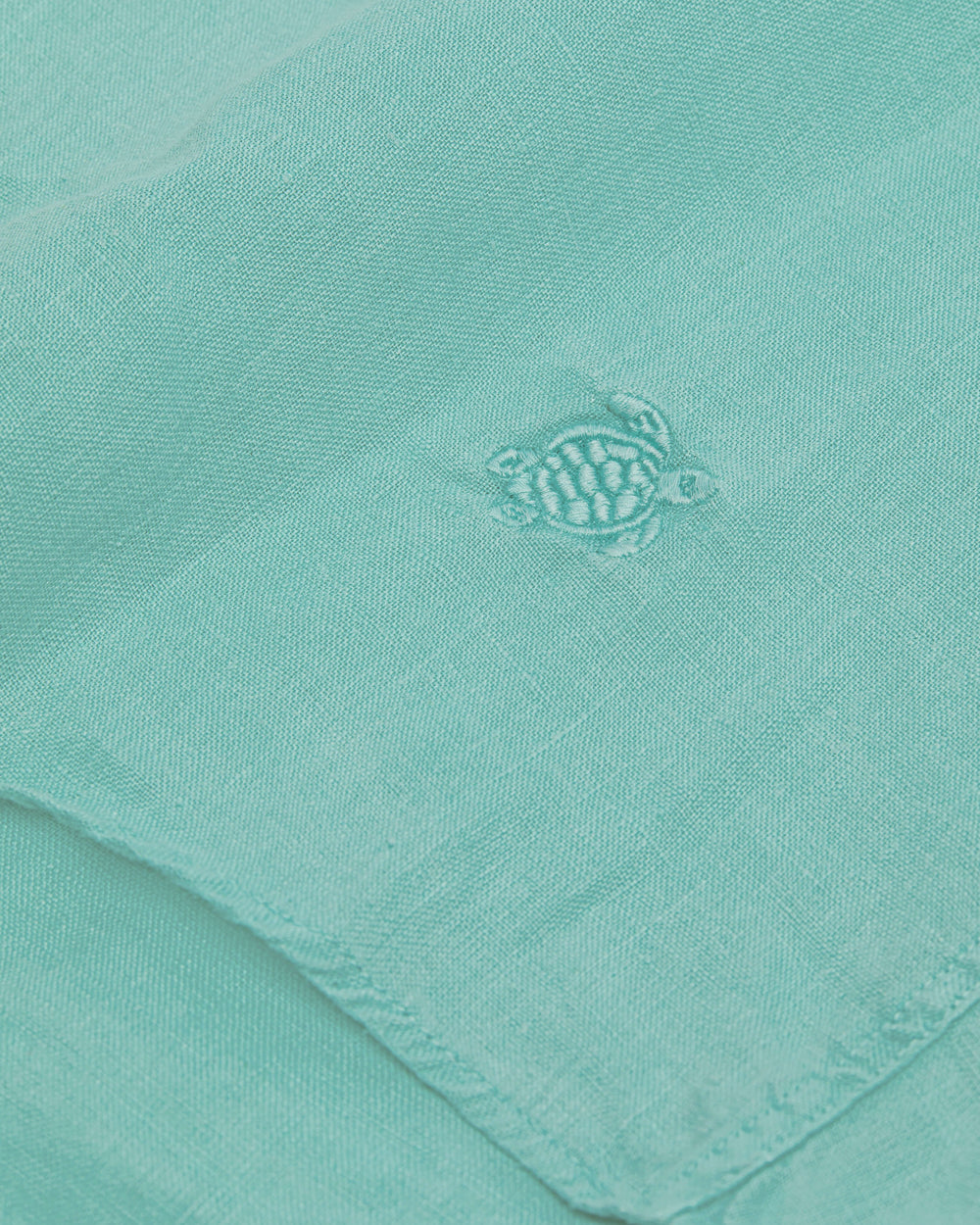 Mineral Dye Linen Bowling Shirt - Green Aventurine / Vilebrequin Outlet