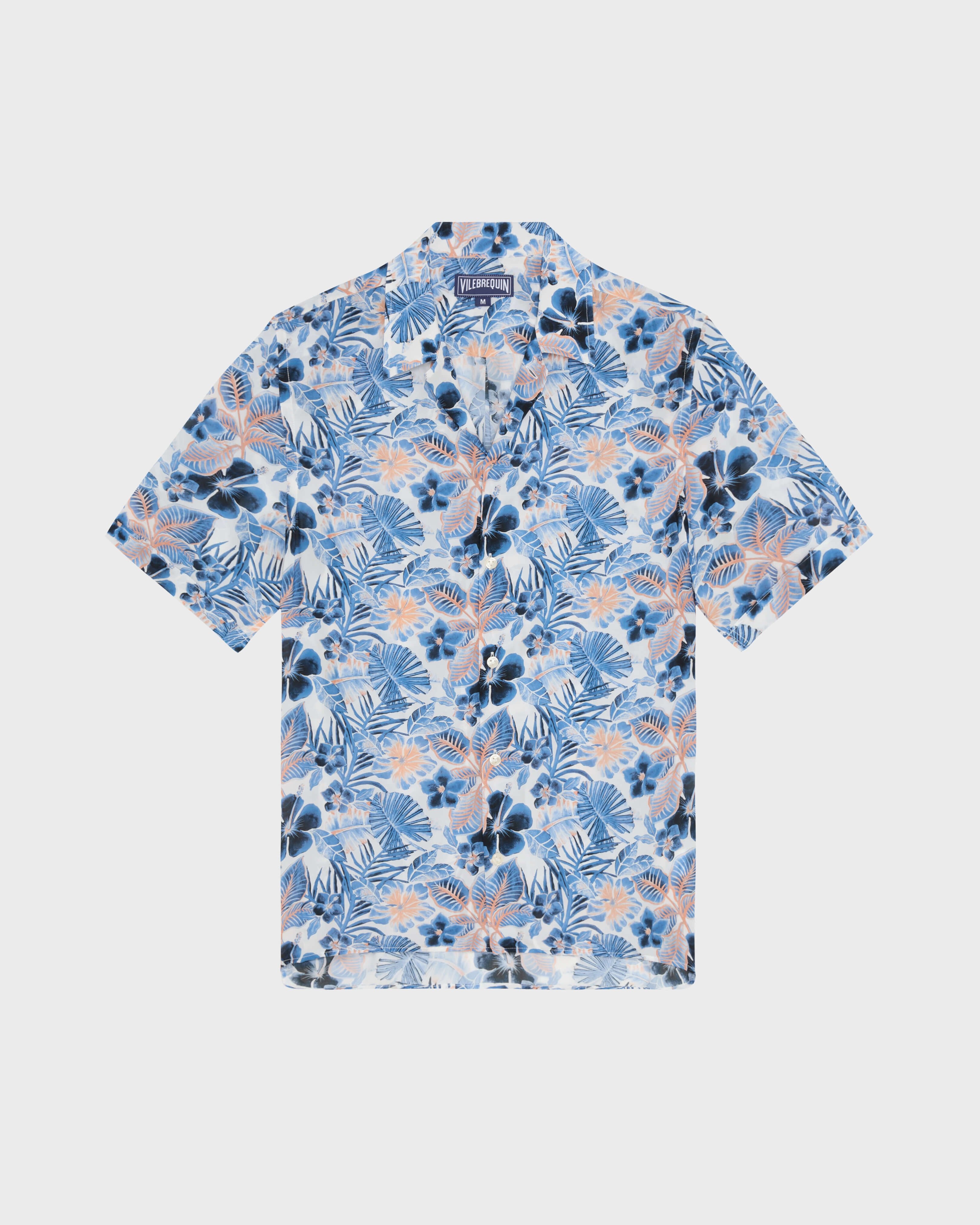 Viscose Bowling Shirt Island Flowers - White / Vilebrequin US