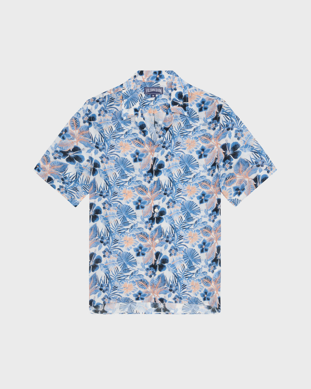 Viscose Bowling Shirt Island Flowers - White / Vilebrequin US