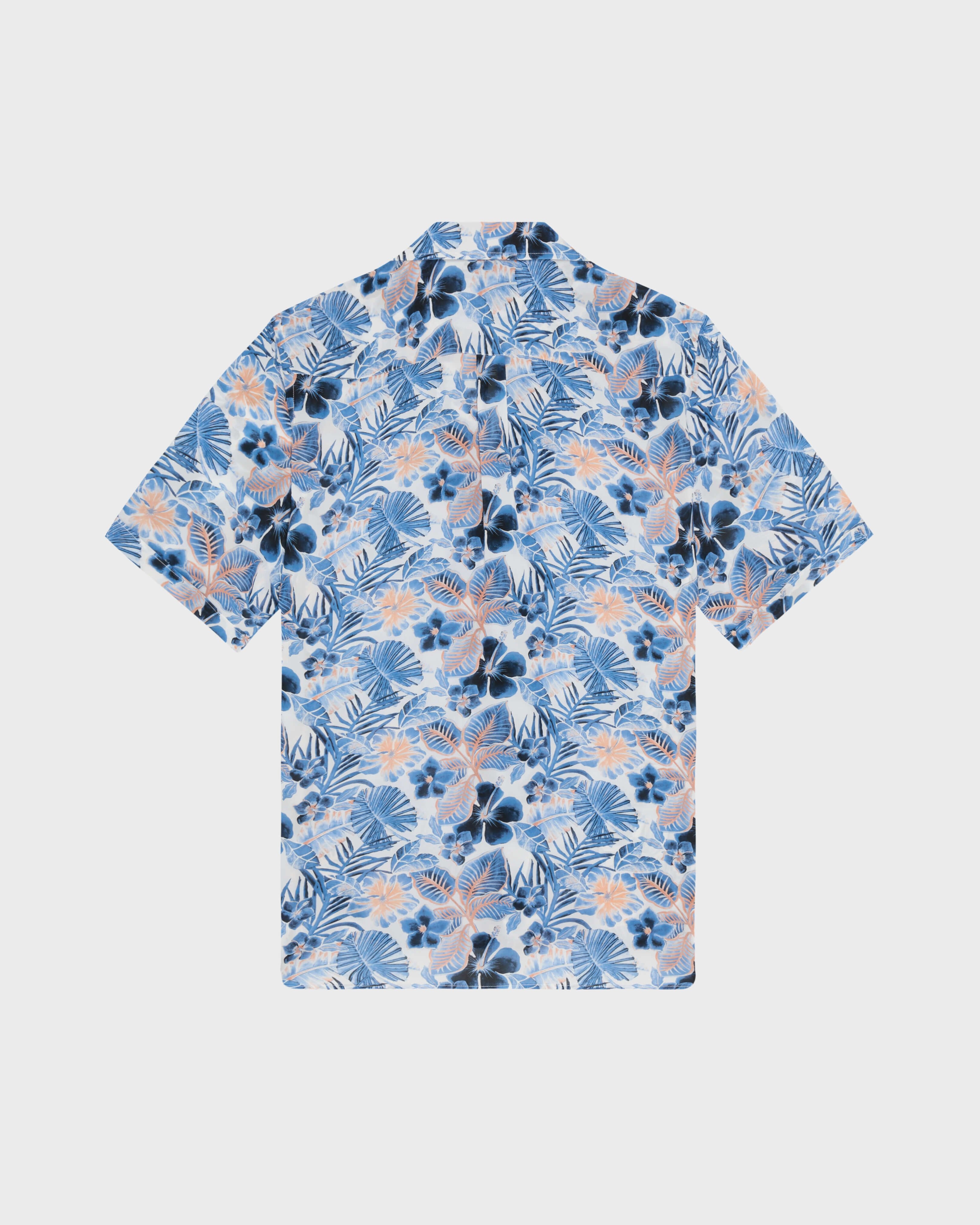 Viscose Bowling Shirt Island Flowers - White / Vilebrequin US