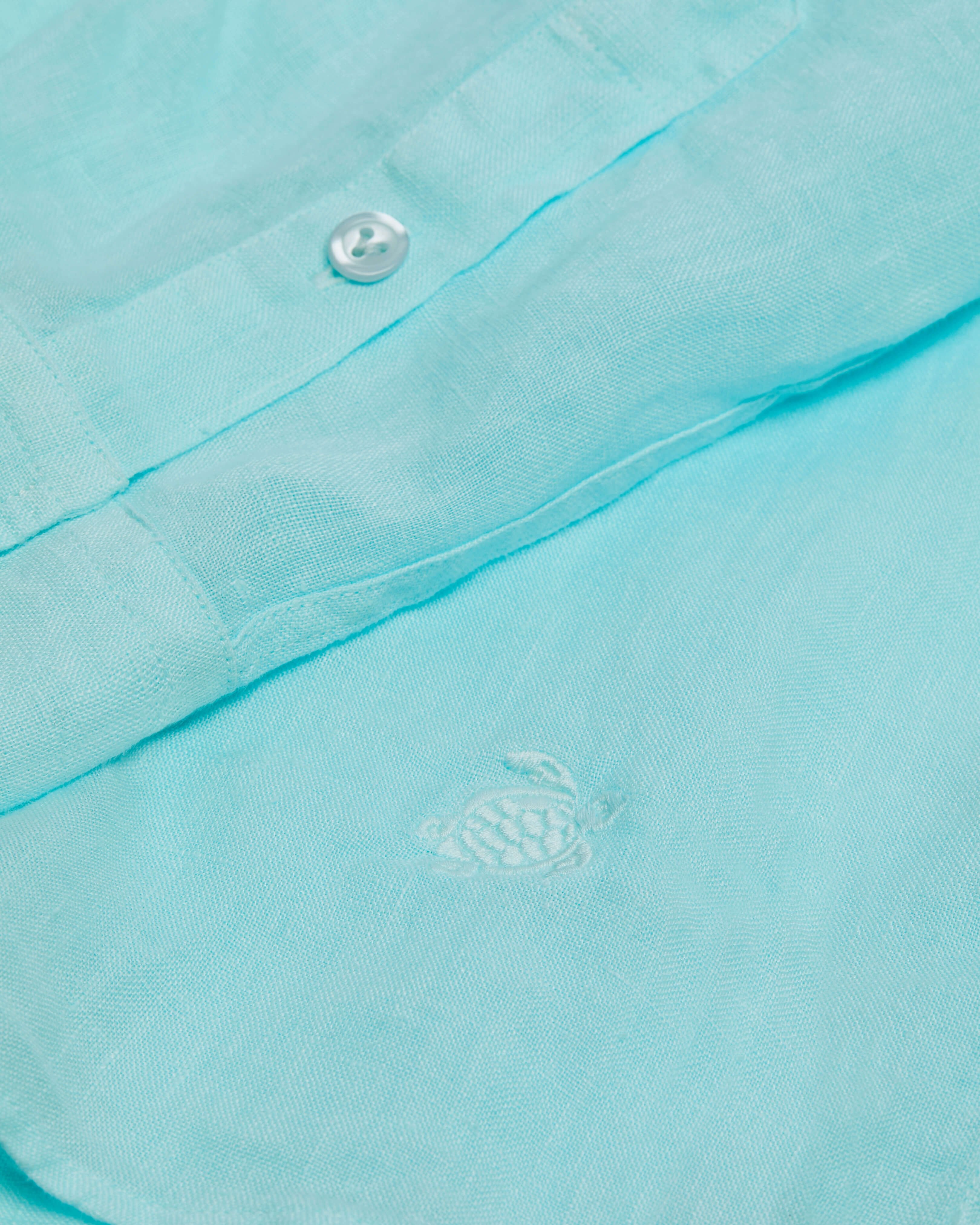 Linen Shirt Solid - Blue Oxygene / Vilebrequin New