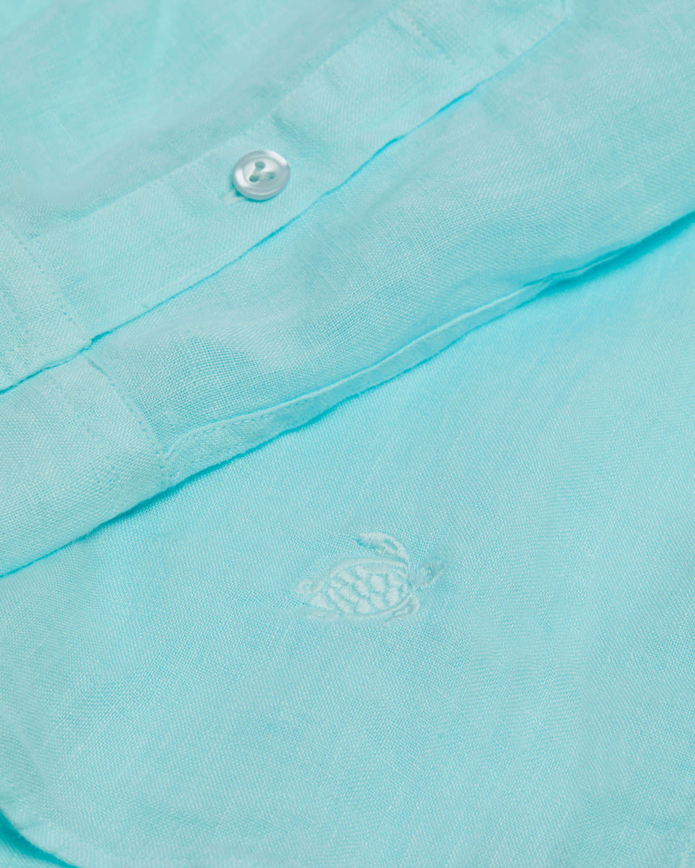 Linen Shirt Solid - Blue Oxygene / Vilebrequin New