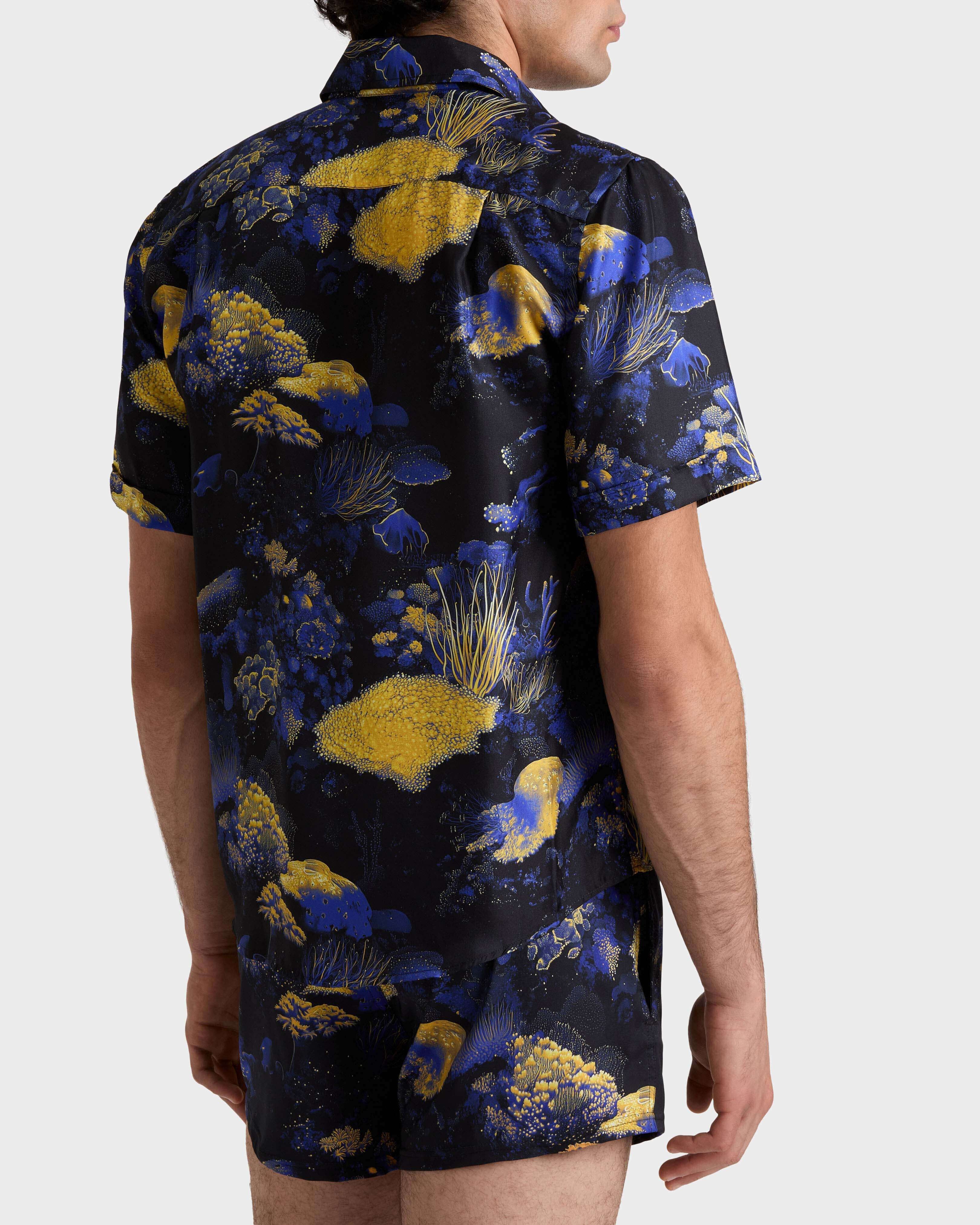 Silk Bowling Shirt Coral Reef - Black / Vilebrequin For sale