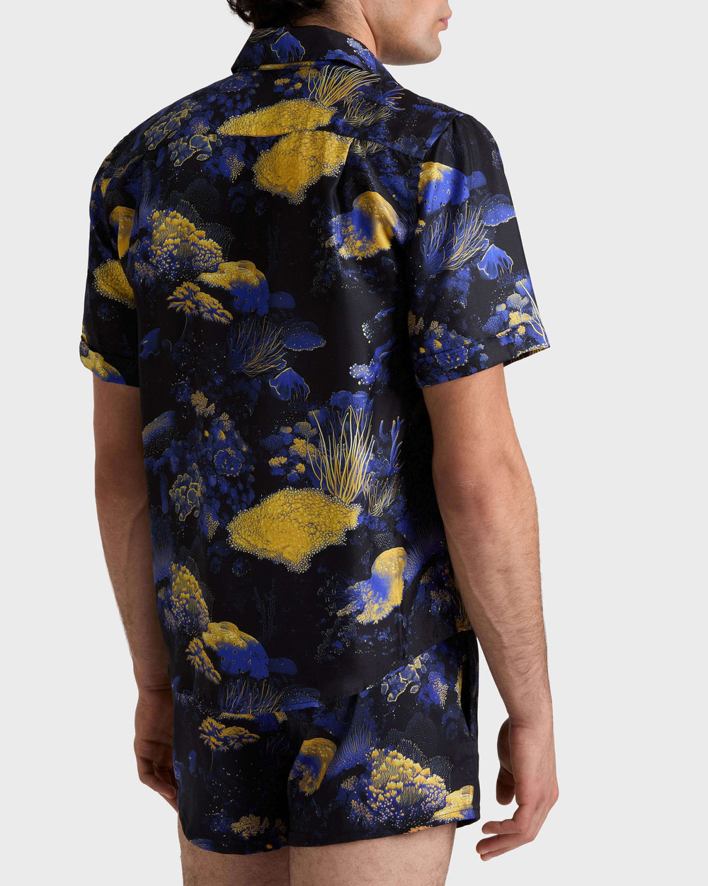 Silk Bowling Shirt Coral Reef - Black / Vilebrequin For sale