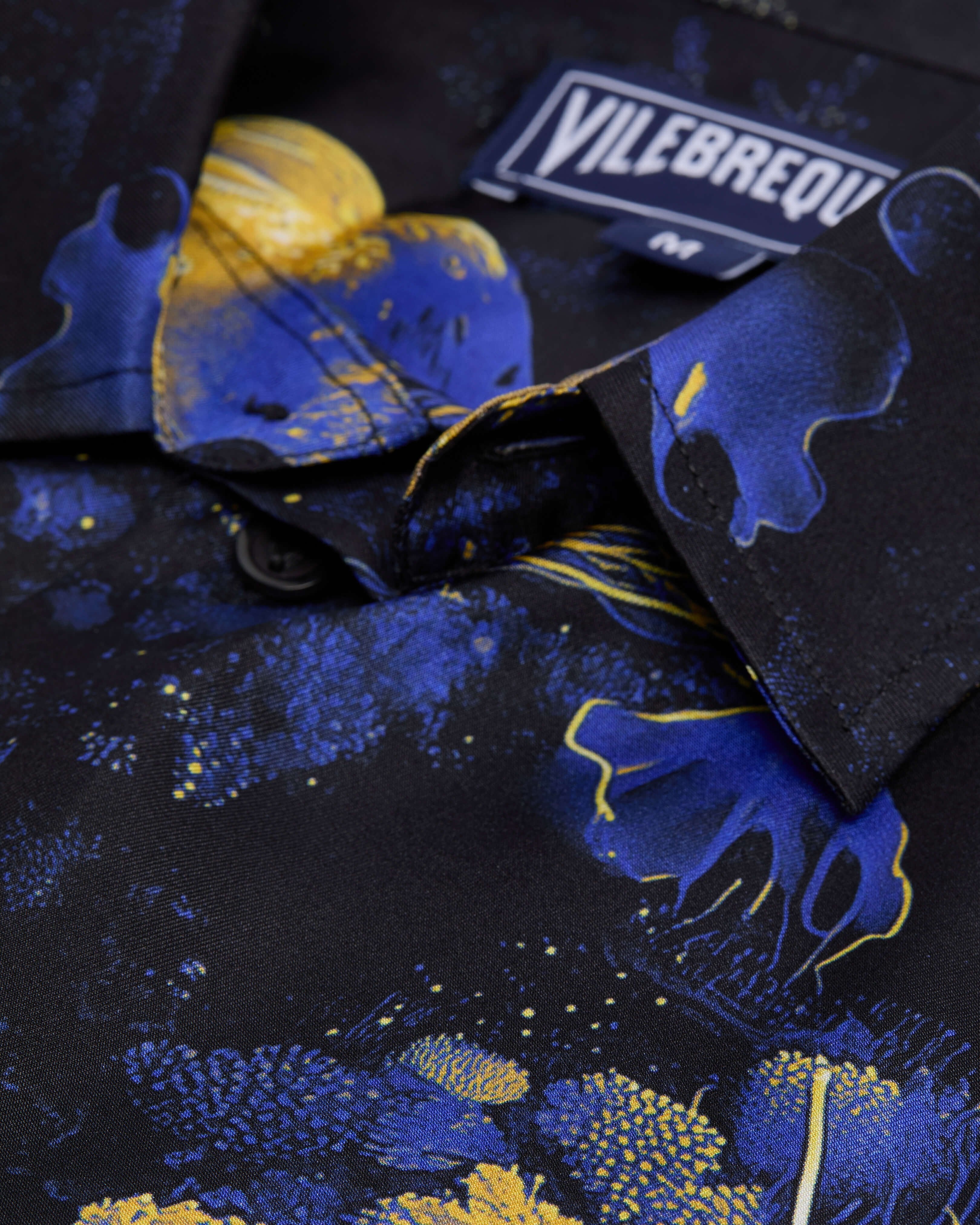 Silk Bowling Shirt Coral Reef - Black / Vilebrequin For sale