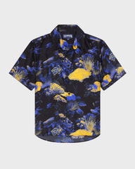Silk Bowling Shirt Coral Reef - Black / Vilebrequin For sale
