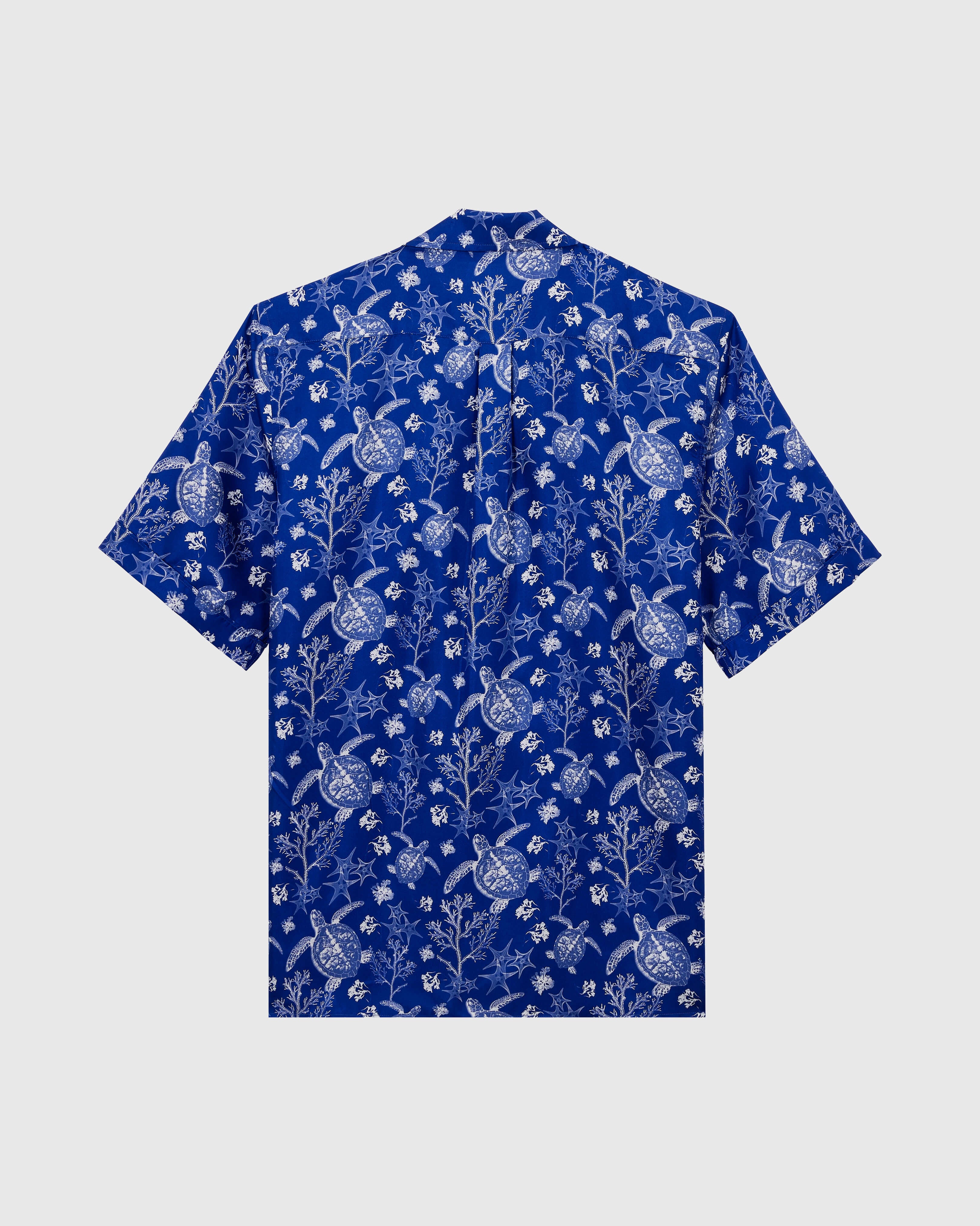 Silk Bowling Shirt X-Ray Turtles - Blue Marrakech / Vilebrequin Discount
