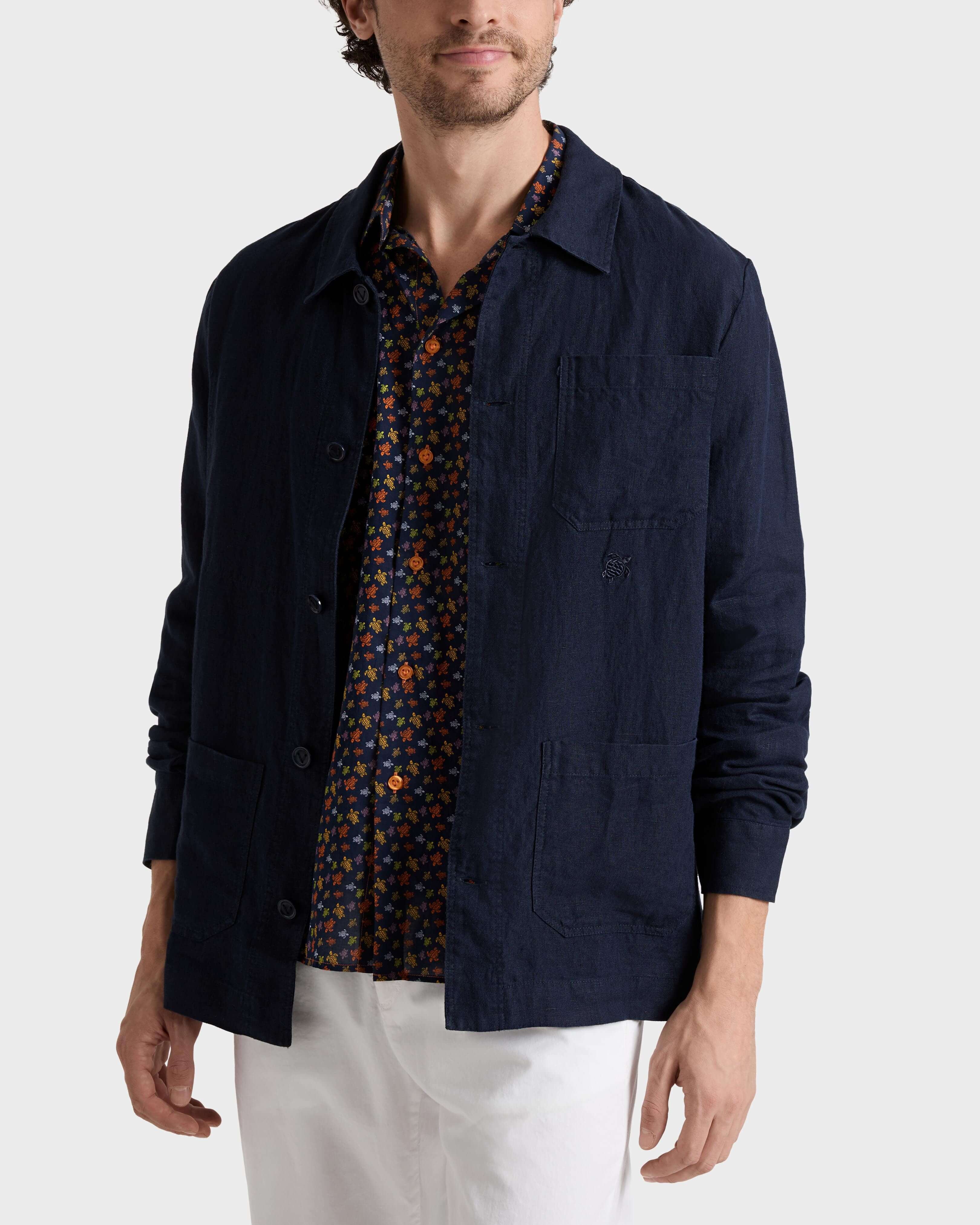 Linen Solid Overshirt / Vilebrequin Outlet