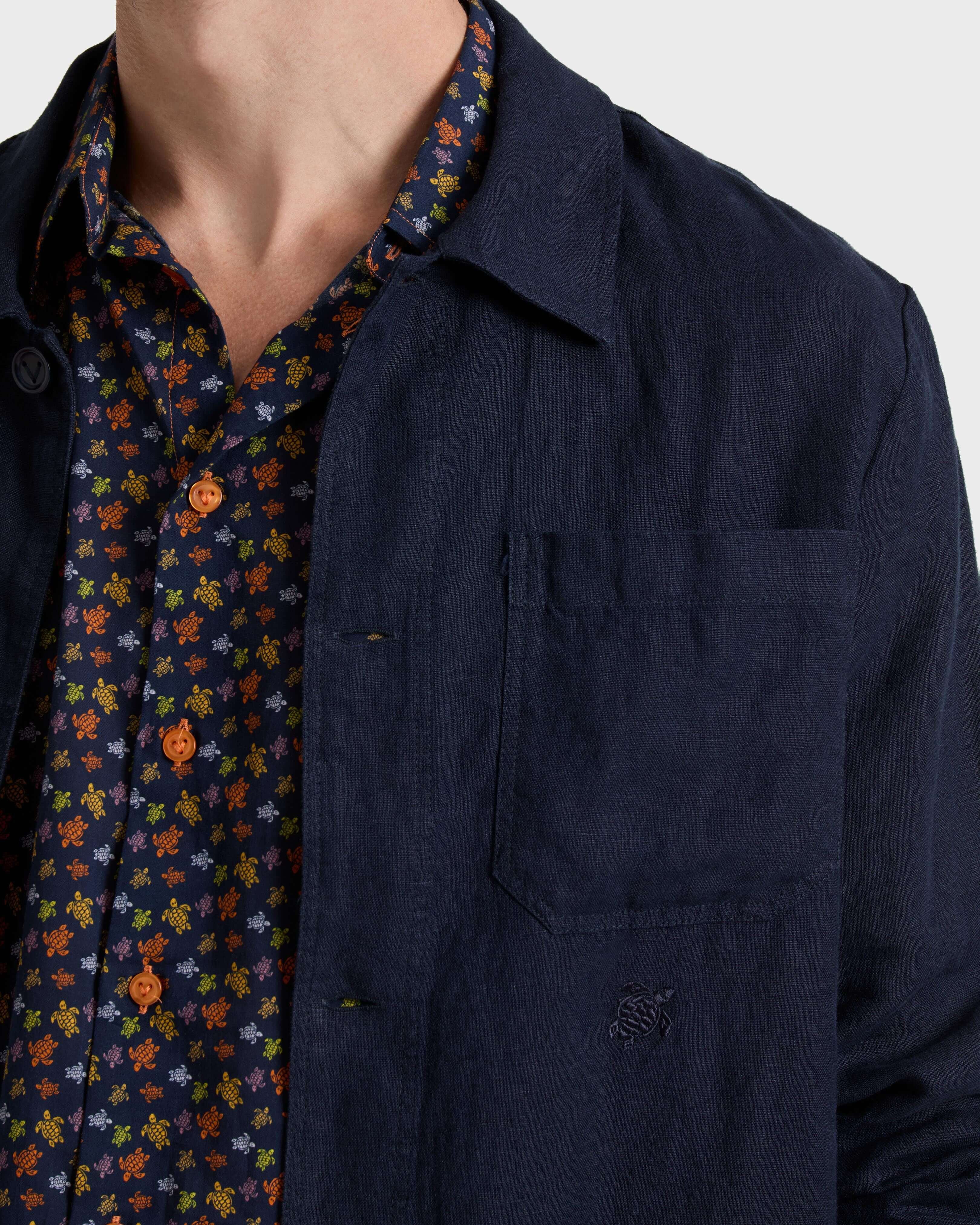 Linen Solid Overshirt / Vilebrequin Outlet