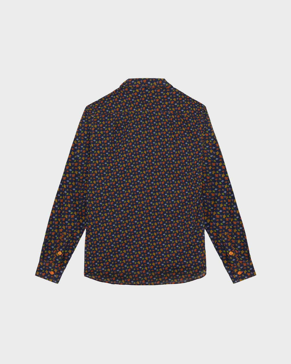 Cotton Voile Shirt Micro Ronde Des Tortues - Orange Vitamin / Vilebrequin New