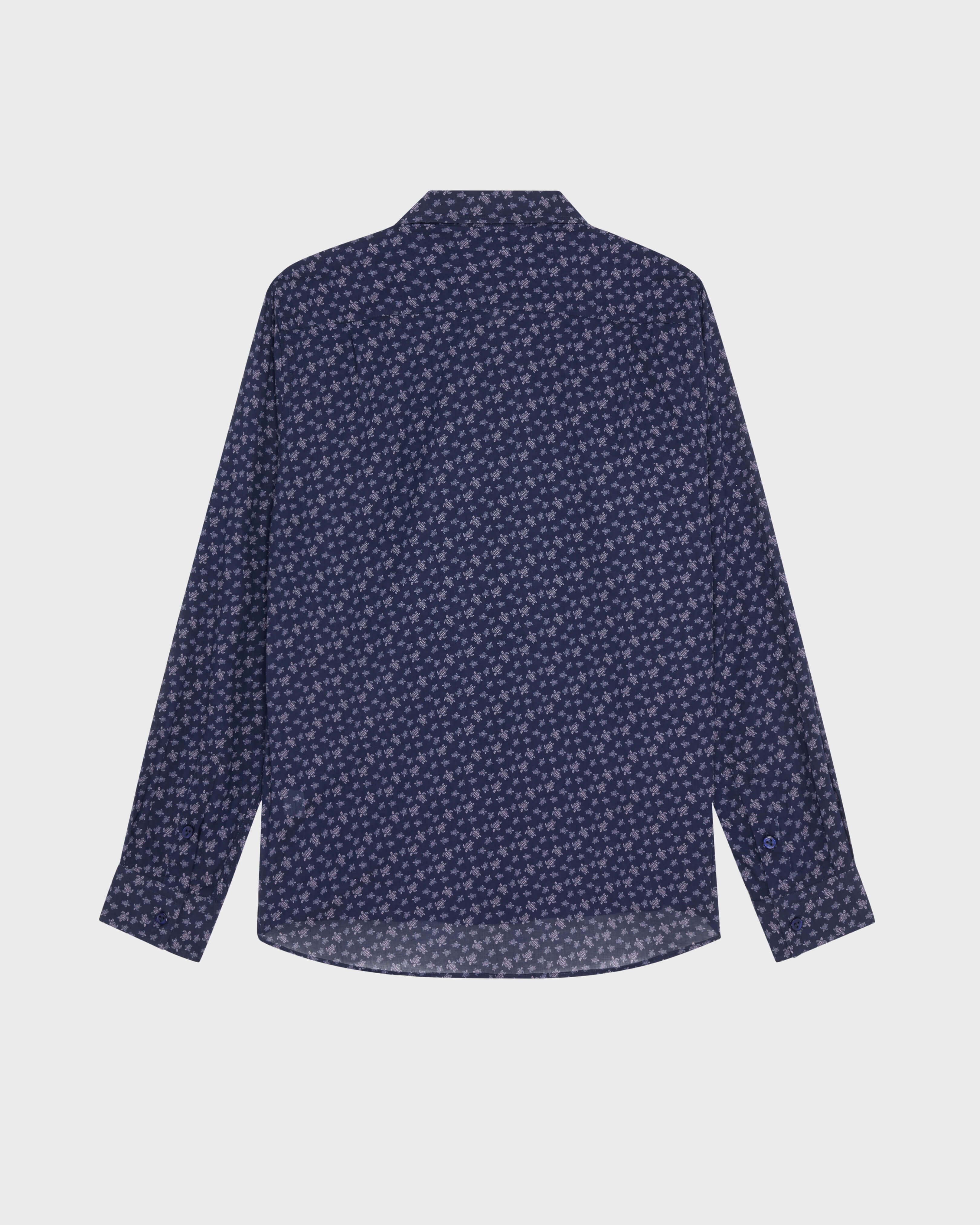 Cotton Voile Shirt Micro Ronde Des Tortues - Purple Ouragan / Vilebrequin Online