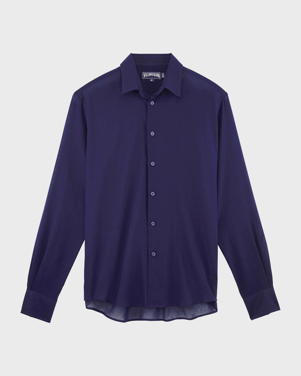 Cotton Voile Lightweight Shirt Solid - Blue Navy / Vilebrequin On sale
