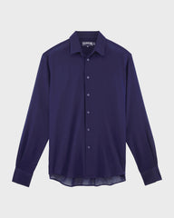 Cotton Voile Lightweight Shirt Solid - Blue Navy / Vilebrequin On sale