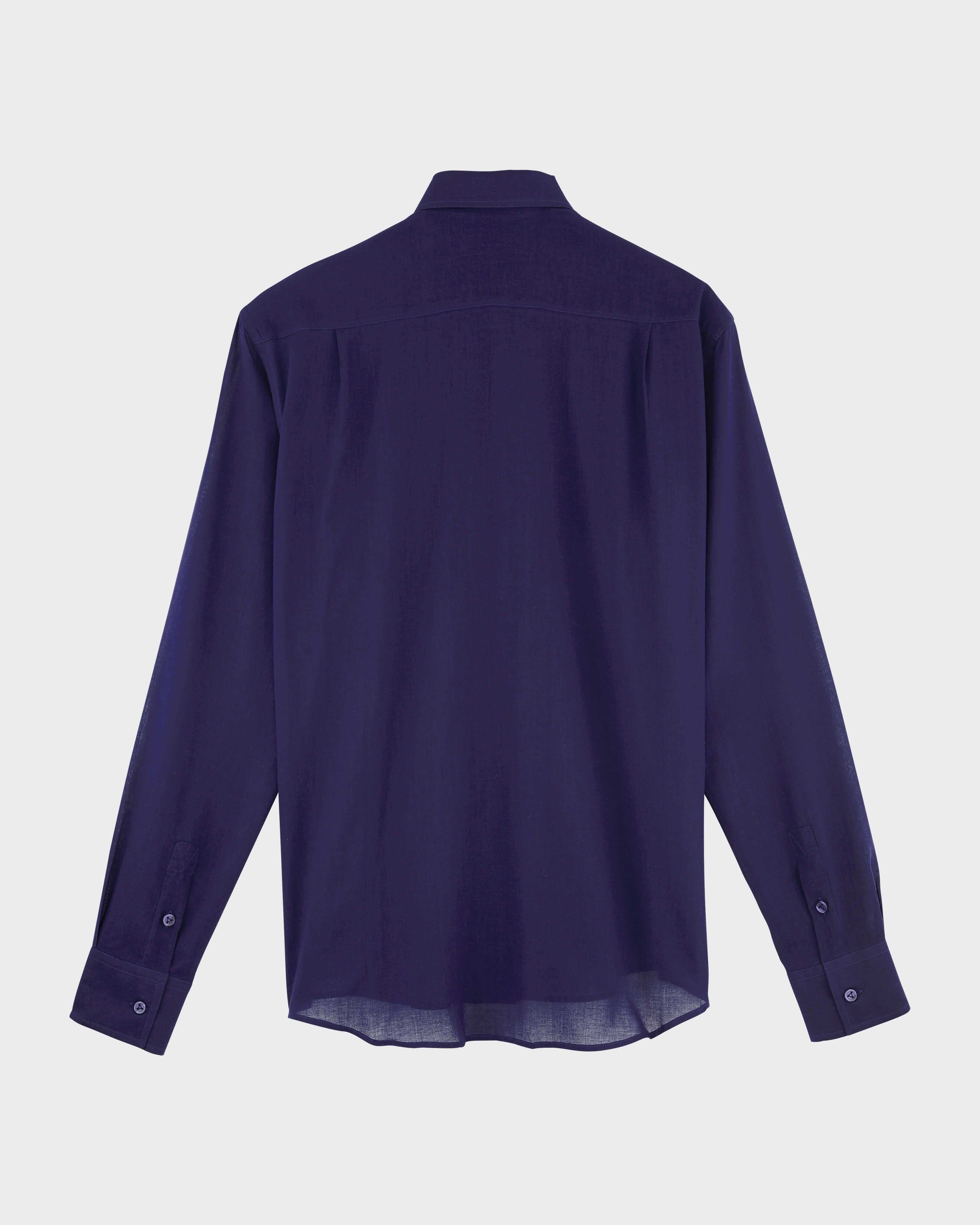 Cotton Voile Lightweight Shirt Solid - Blue Navy / Vilebrequin On sale