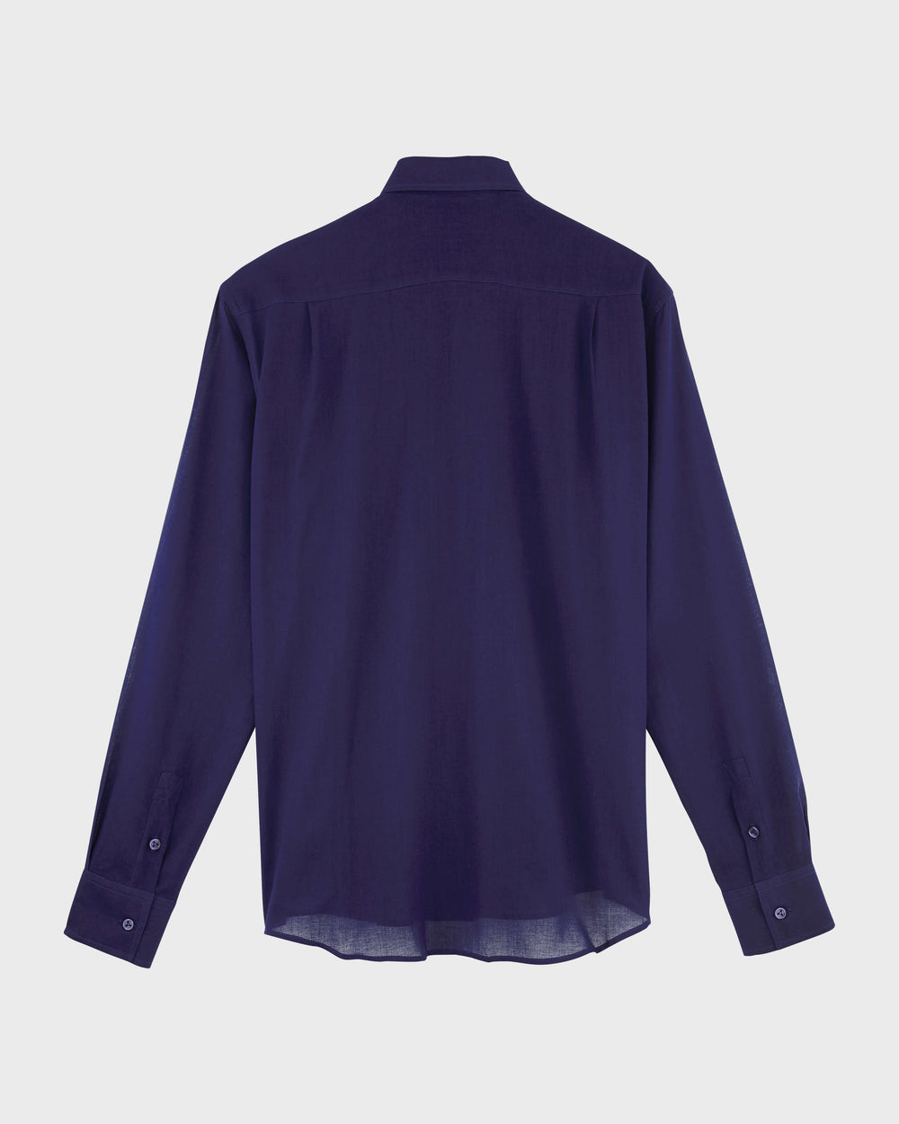 Cotton Voile Lightweight Shirt Solid - Blue Navy / Vilebrequin On sale