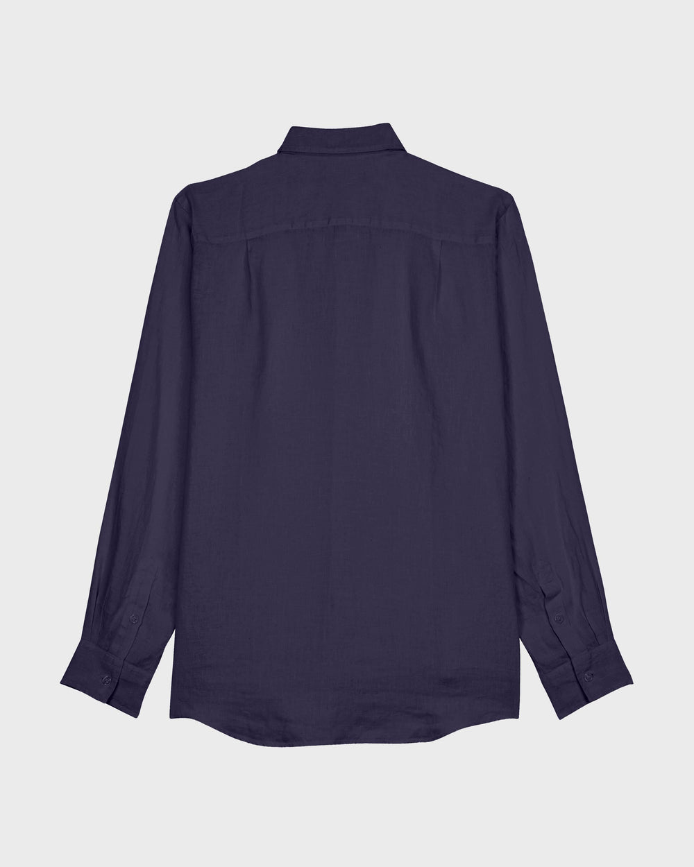 Linen and Cotton Shirt Solid - Blue Navy / Vilebrequin For sale