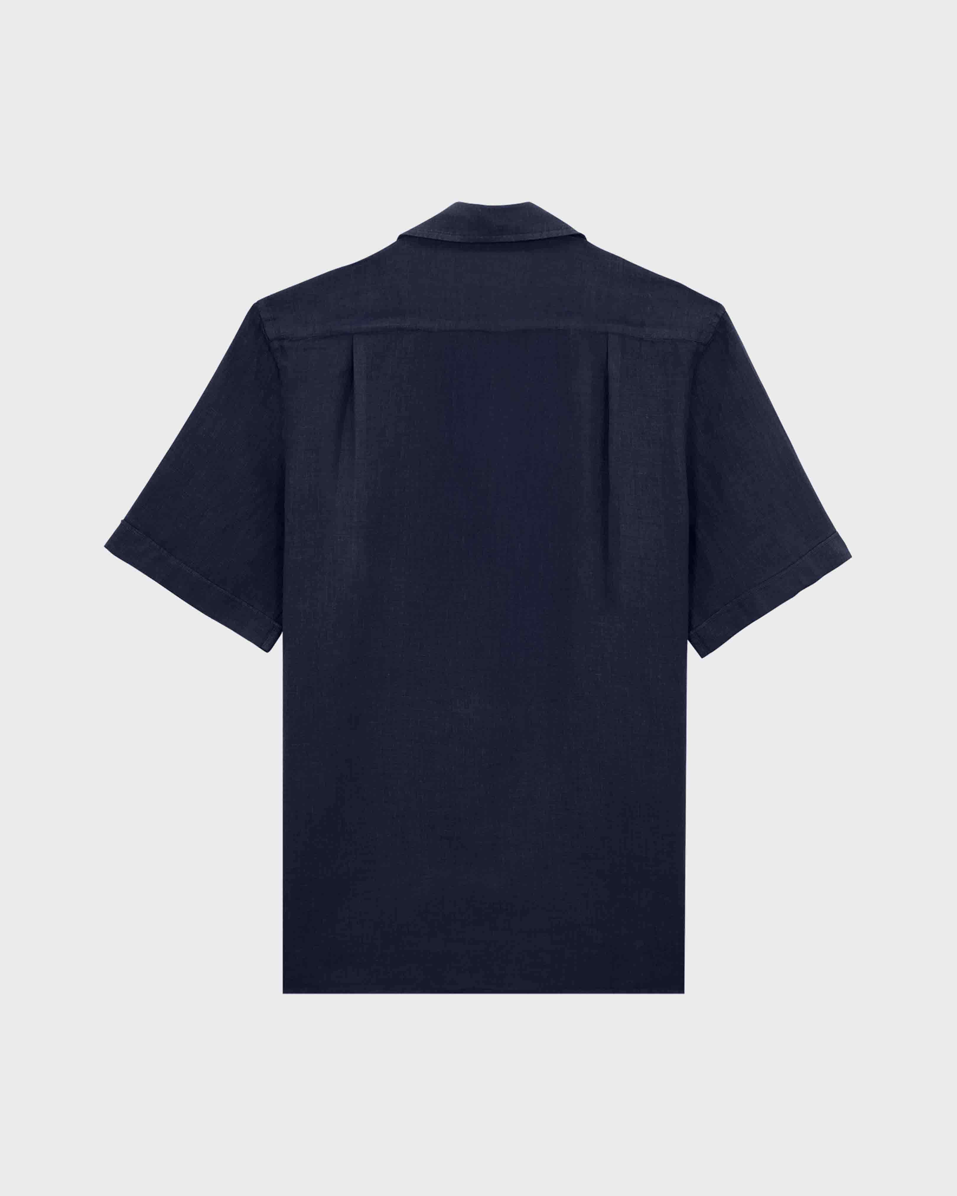 Linen Shirt Solid - Blue Navy Website | RBSDU102 / Vilebrequin Discount