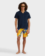 Cotton Bowling Shirt Solid - Blue Navy Shirt / Vilebrequin New