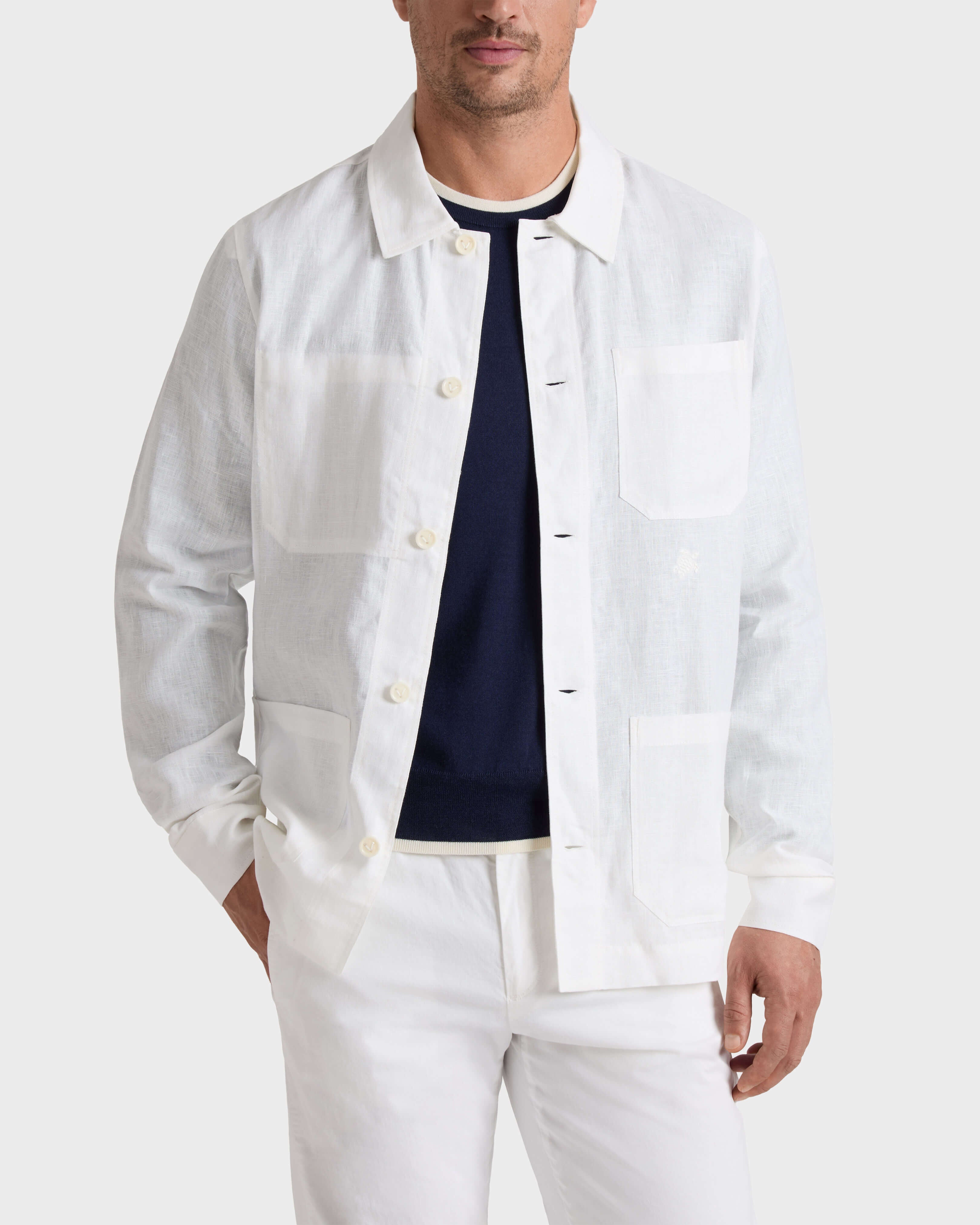 Linen Solid Overshirt / Vilebrequin Sale