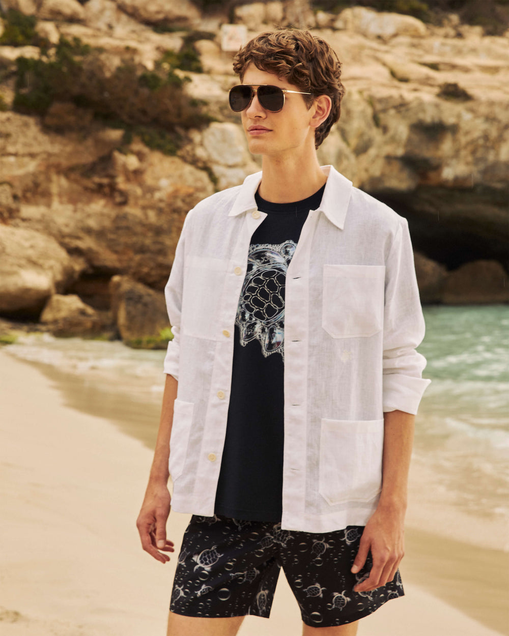 Linen Solid Overshirt / Vilebrequin Sale