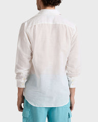 Linen and Cotton Shirt Solid - White / Vilebrequin For sale