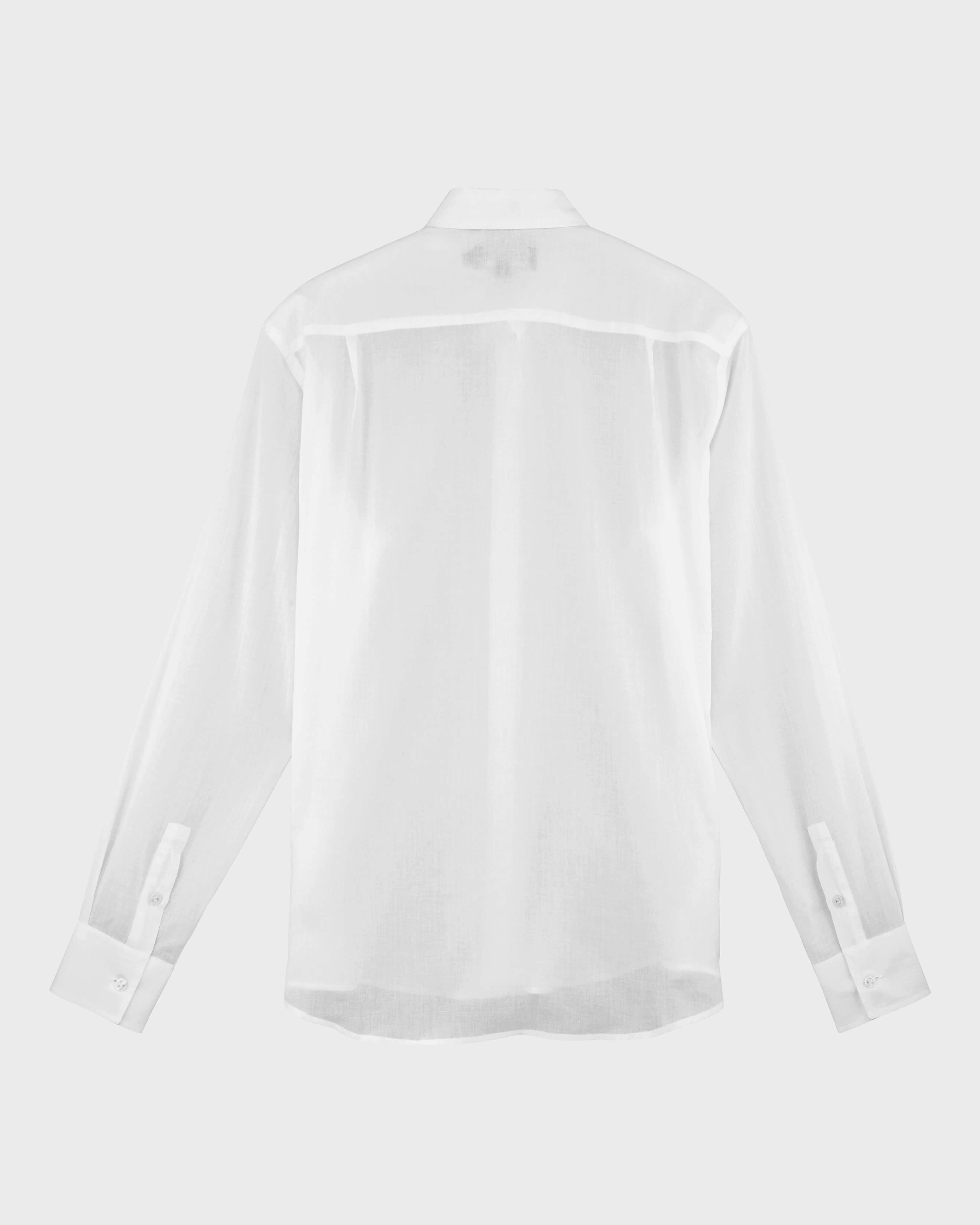 Cotton Voile Lightweight Shirt Solid - White / Vilebrequin Outlet