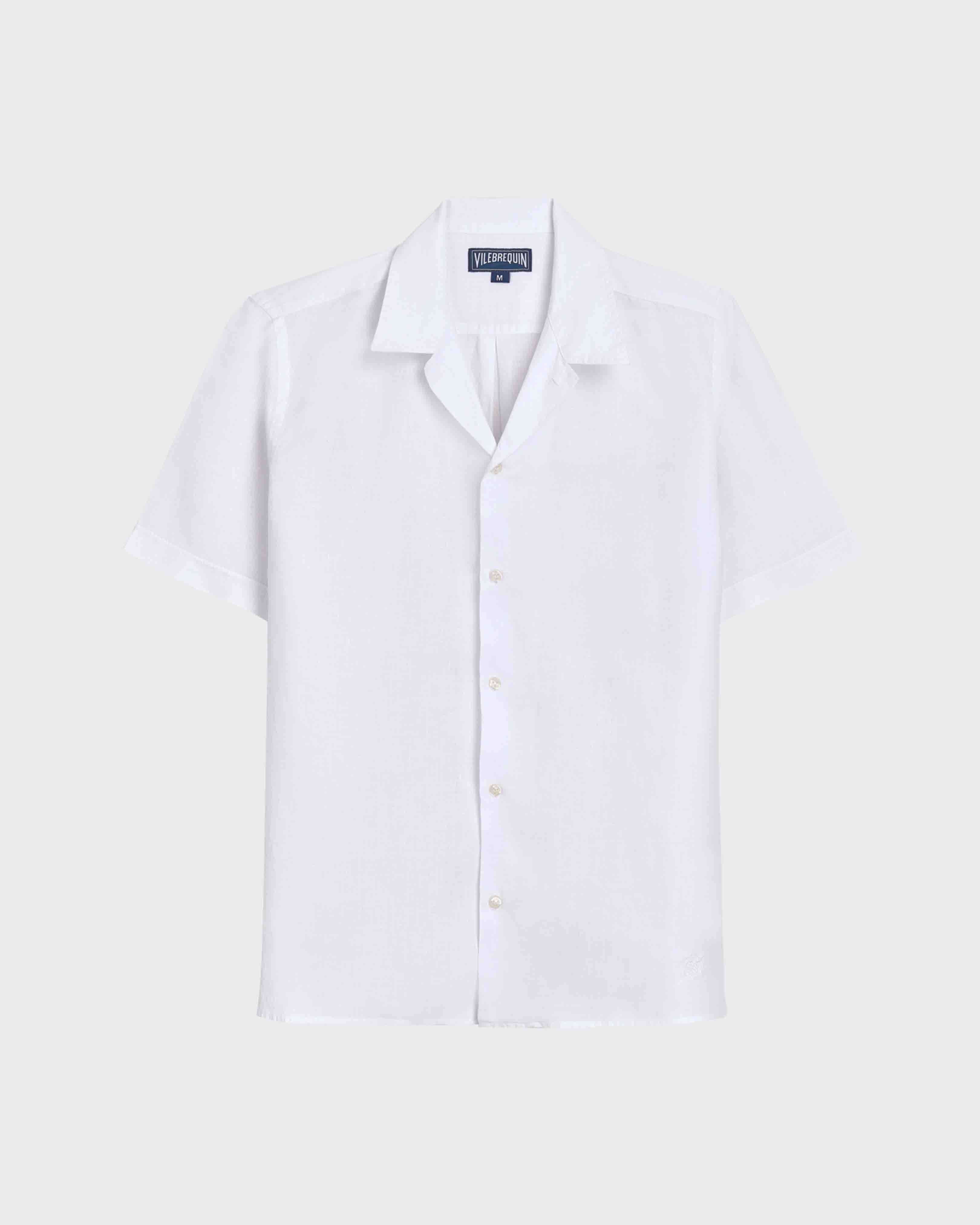 Linen Shirt Solid - White Website | RBSDU102 / Vilebrequin US