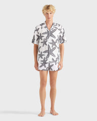 Linen Bowling Shirt Starlettes - White / Vilebrequin Sale