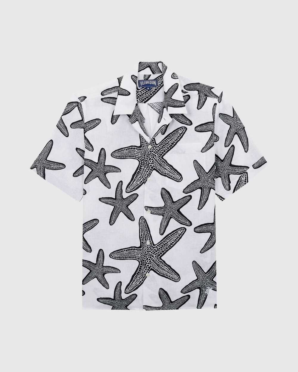 Linen Bowling Shirt Starlettes - White / Vilebrequin Sale