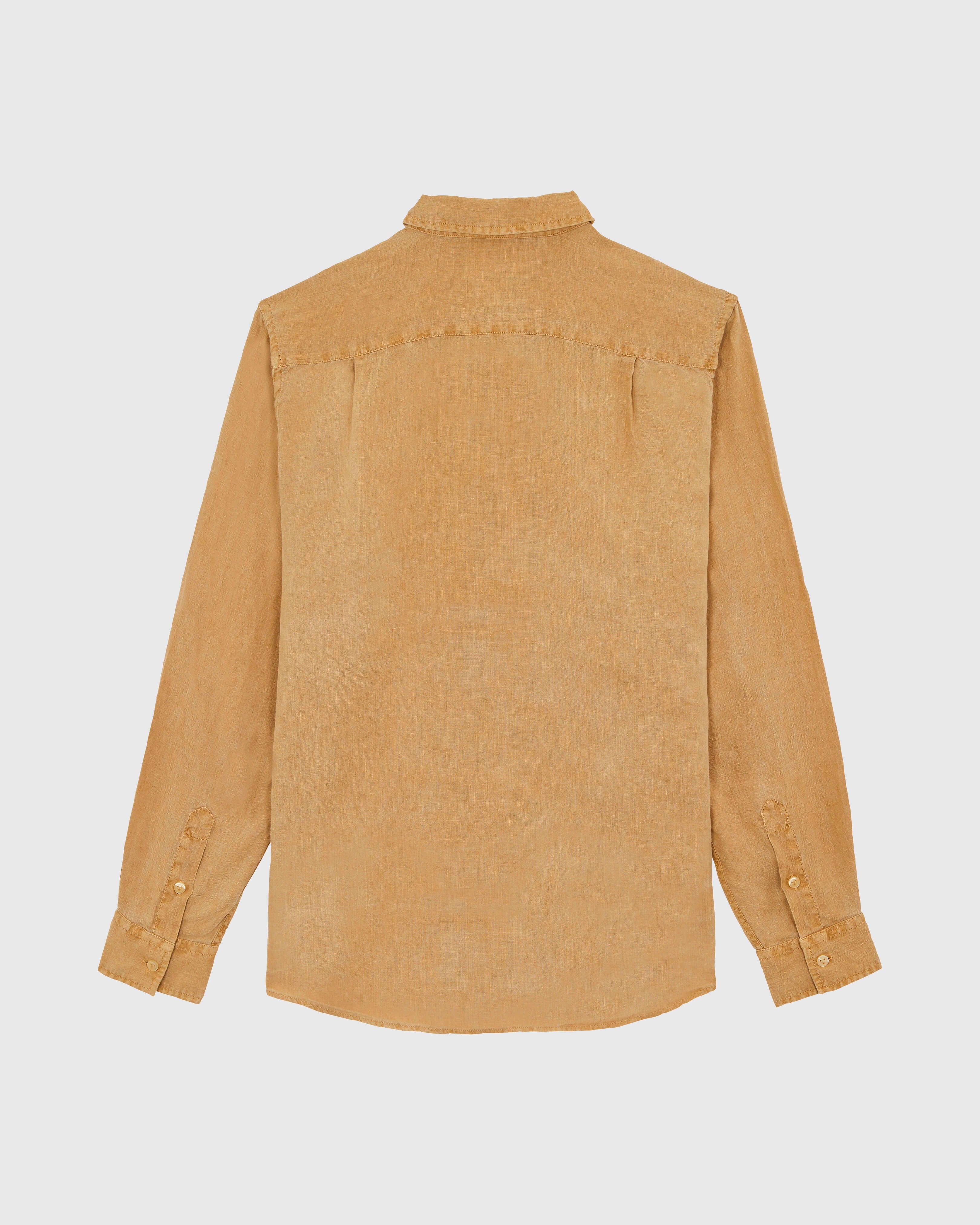 Linen Shirt Natural dye - Brown Mocha / Vilebrequin On sale