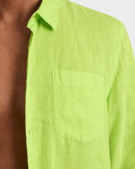 Linen Shirt Solid - Green Acide / Vilebrequin New