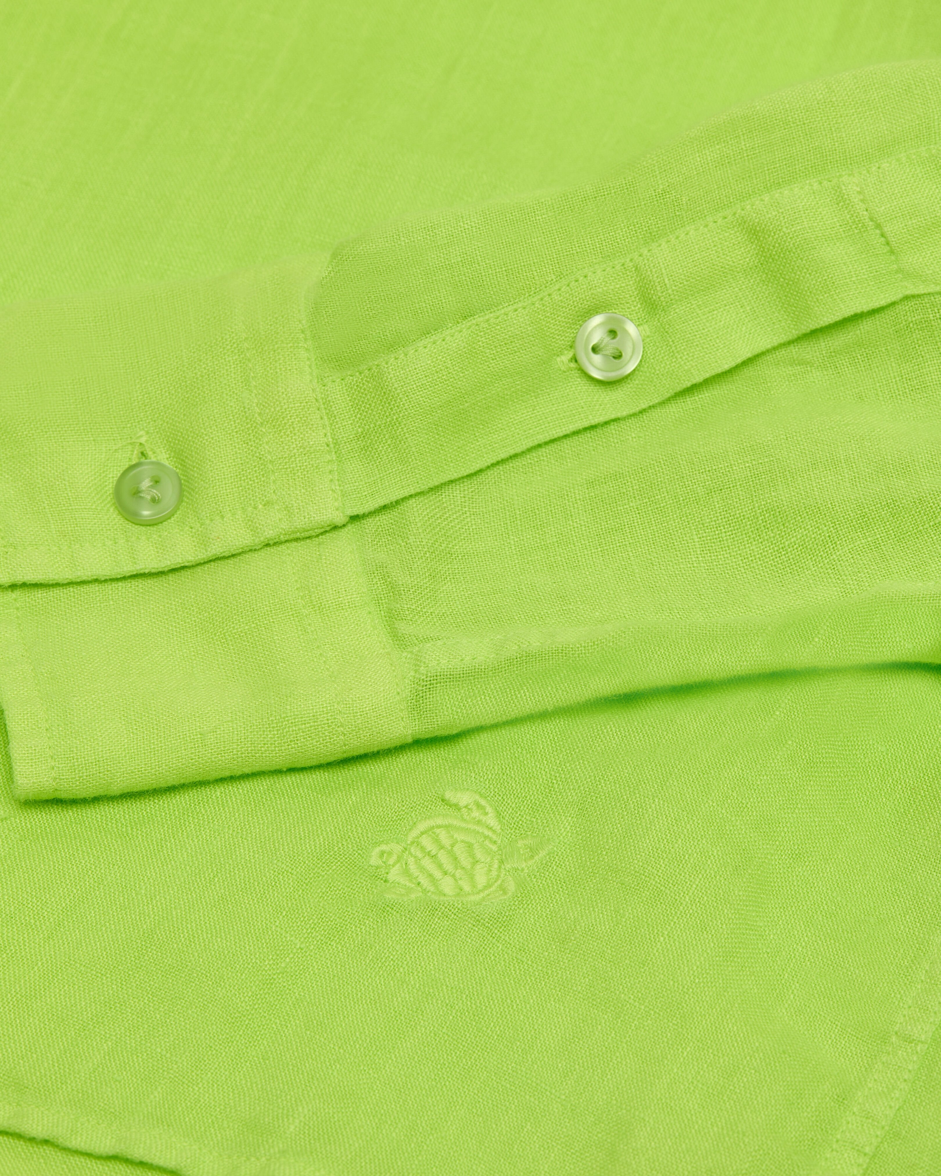 Linen Shirt Solid - Green Acide / Vilebrequin New