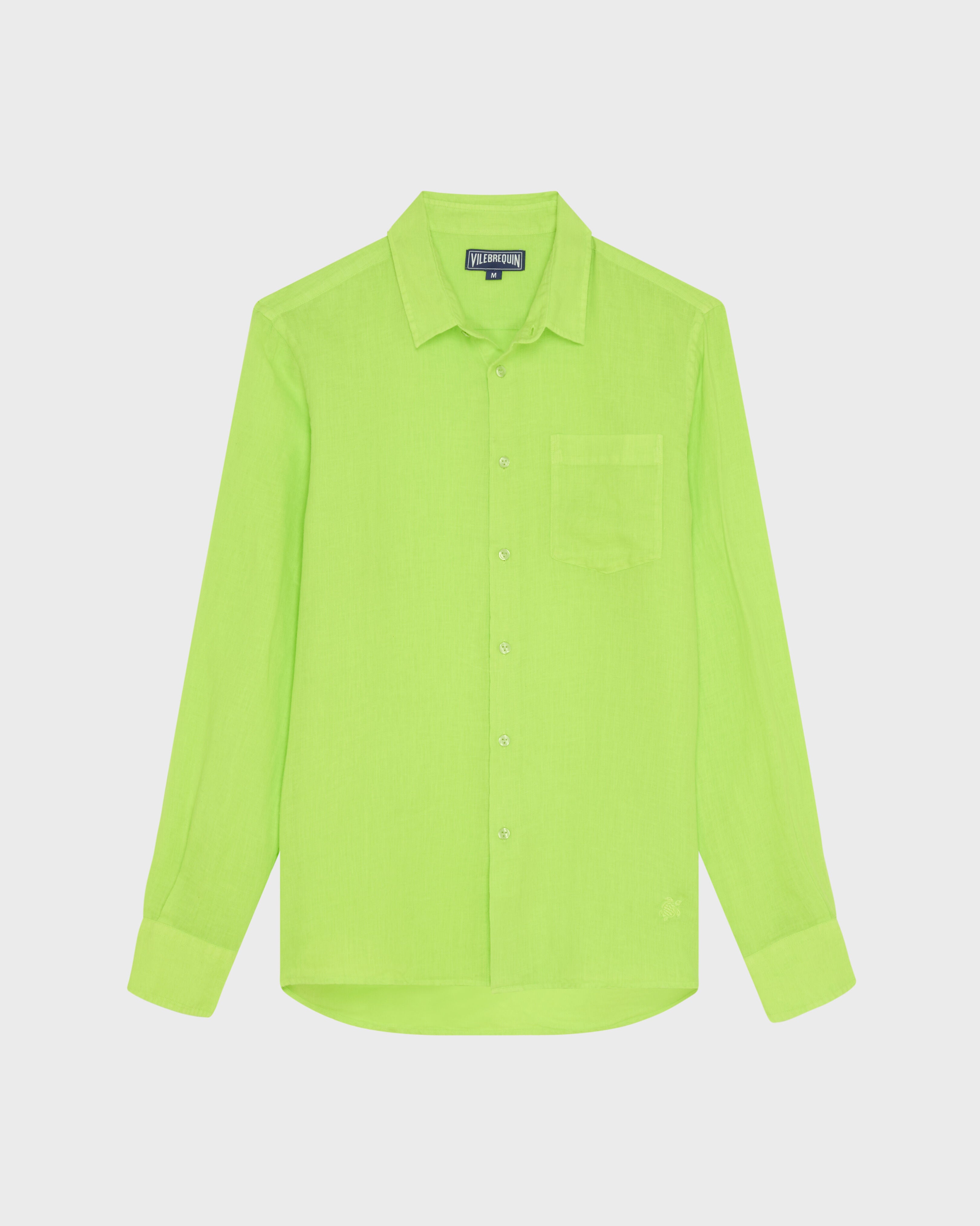 Linen Shirt Solid - Green Acide / Vilebrequin New