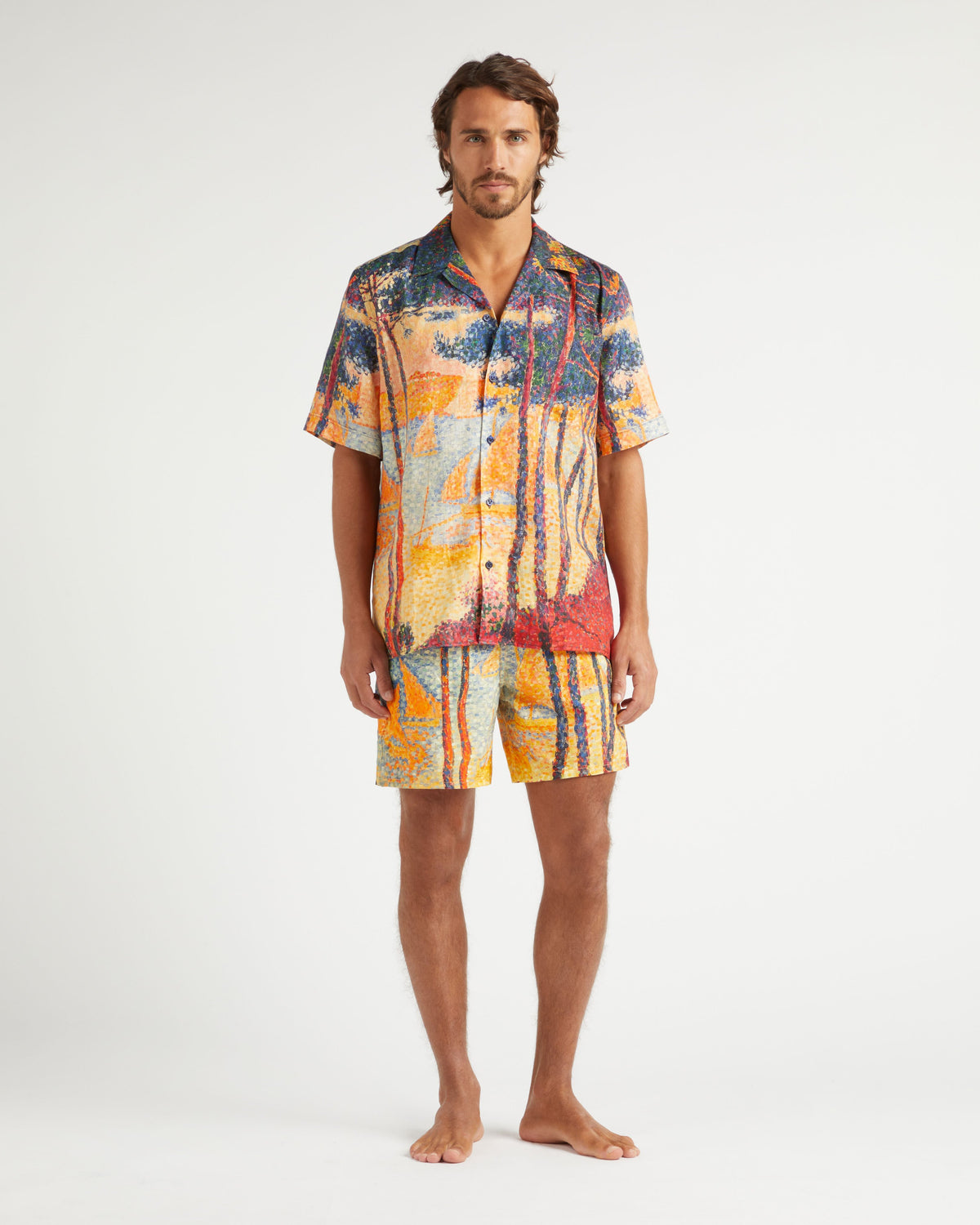 Linen Bowling Shirt Voiles de Pin - Yellow Corn / Vilebrequin Online