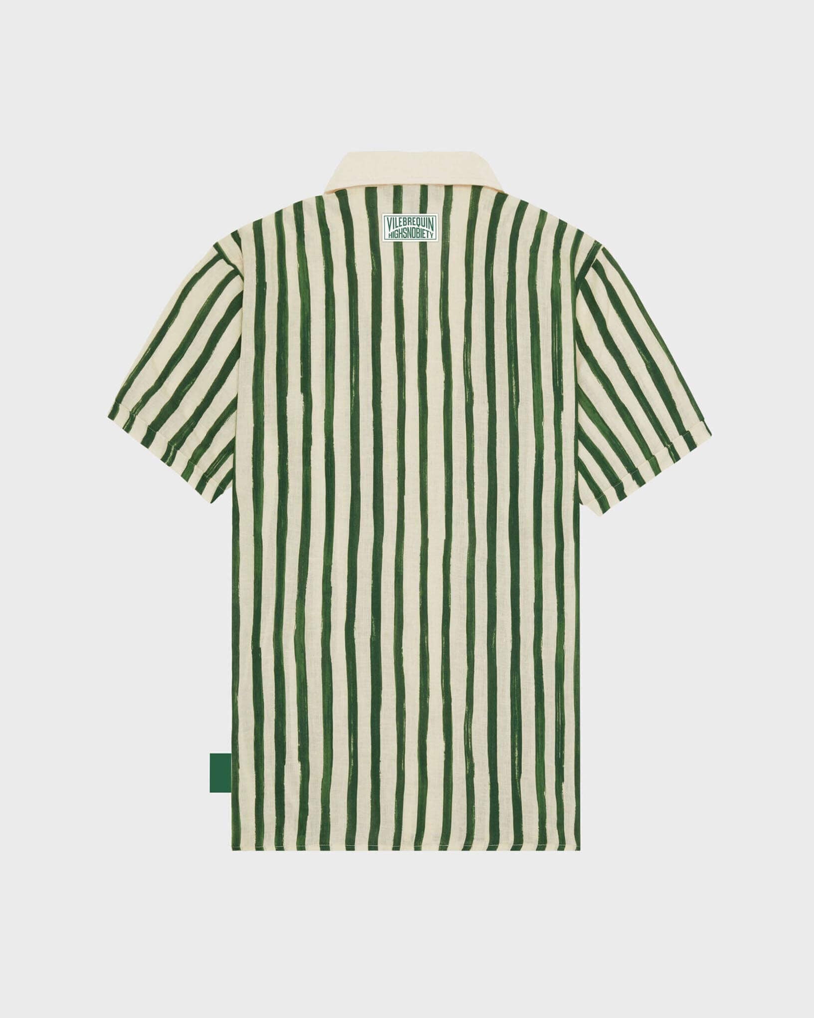 Linen Bowling Shirt HS Stripes - Vilebrequin x Highsnobiety - Green Garden Website | HARZ3U50 / Vilebrequin Sale