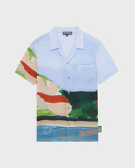 Linen Bowling Shirt 360 Landscape - Vilebrequin x Highsnobiety - Blue Chambray Website | HARZ3U51 / Vilebrequin For sale