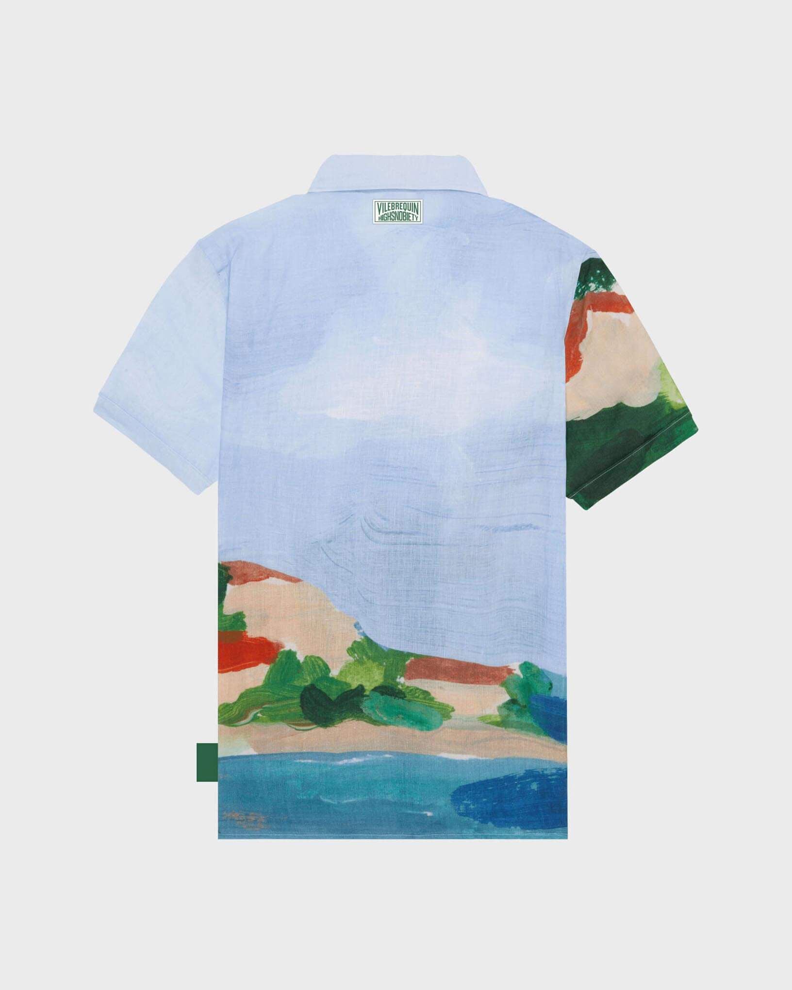 Linen Bowling Shirt 360 Landscape - Vilebrequin x Highsnobiety - Blue Chambray Website | HARZ3U51 / Vilebrequin For sale