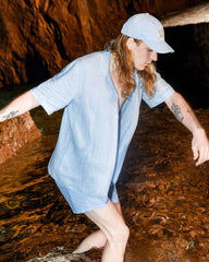 Linen Bowling Shirt Solid - Vilebrequin x Highsnobiety - Blue Chambray Website | HARZ3U00 / Vilebrequin Discount