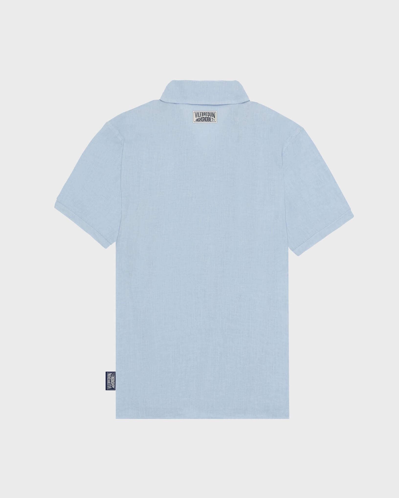 Linen Bowling Shirt Solid - Vilebrequin x Highsnobiety - Blue Chambray Website | HARZ3U00 / Vilebrequin Discount