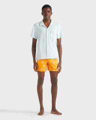 Cotton Bowling Shirt Solid - Blue Pacific Shirt / Vilebrequin New