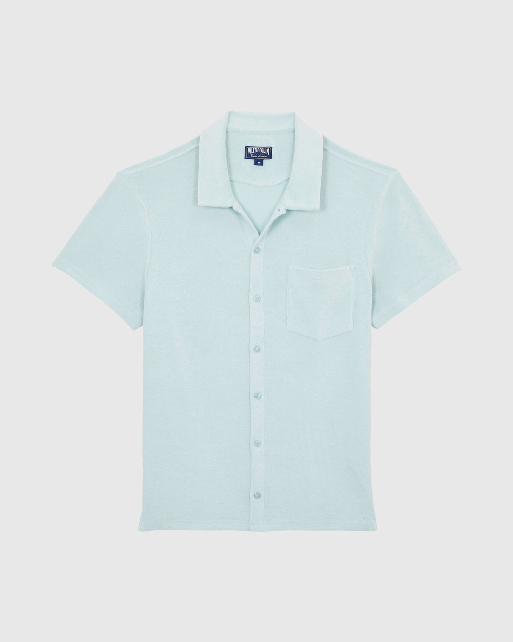 Cotton Bowling Shirt Solid - Blue Pacific Shirt / Vilebrequin New
