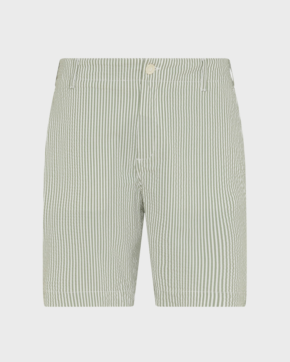 Stretch Cotton Bermuda Shorts Seersuckers Stripes - Green Khaki / Vilebrequin Outlet