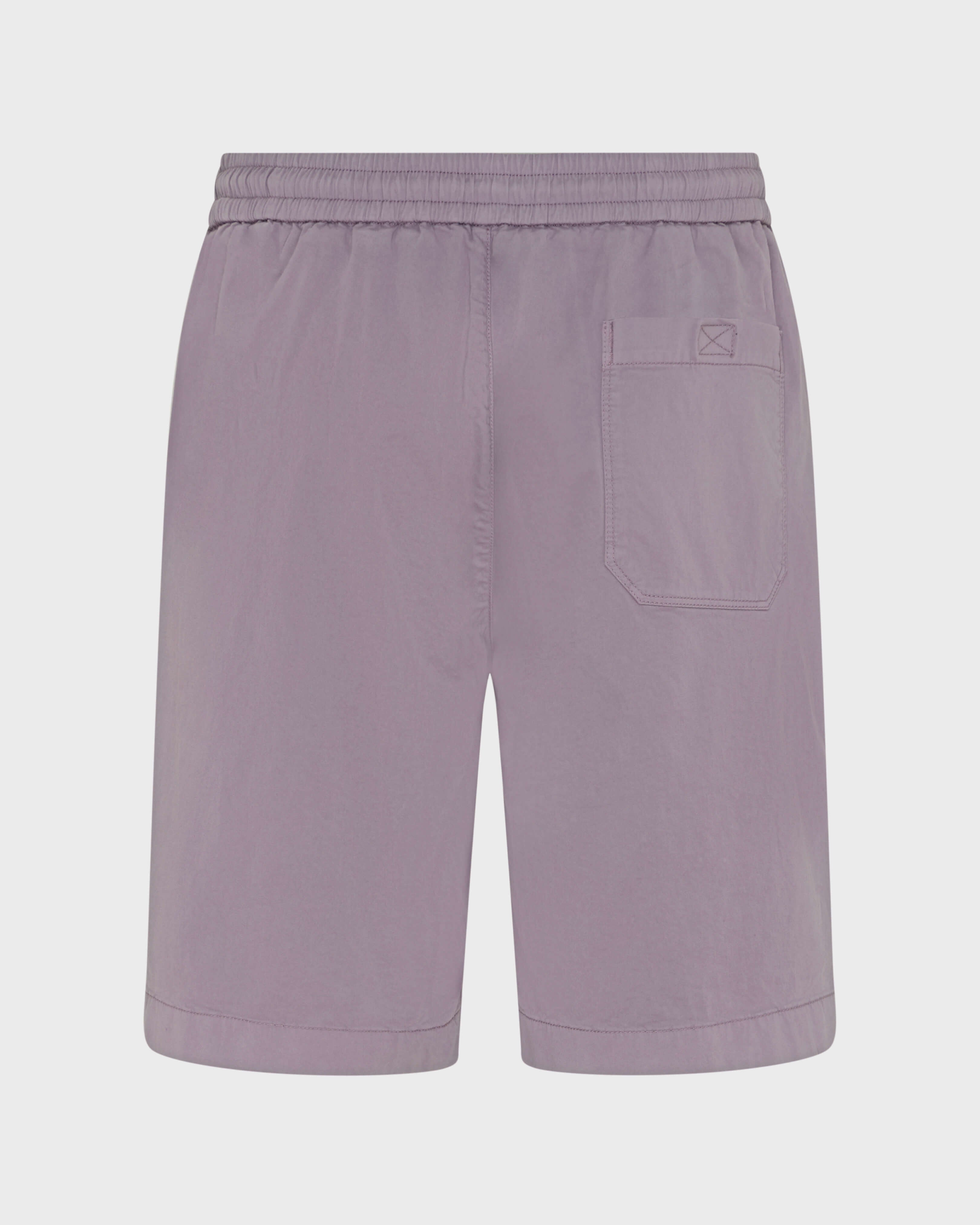 Satin Cotton Elastic waist Bermuda Shorts Solid - Purple Ouragan / Vilebrequin US
