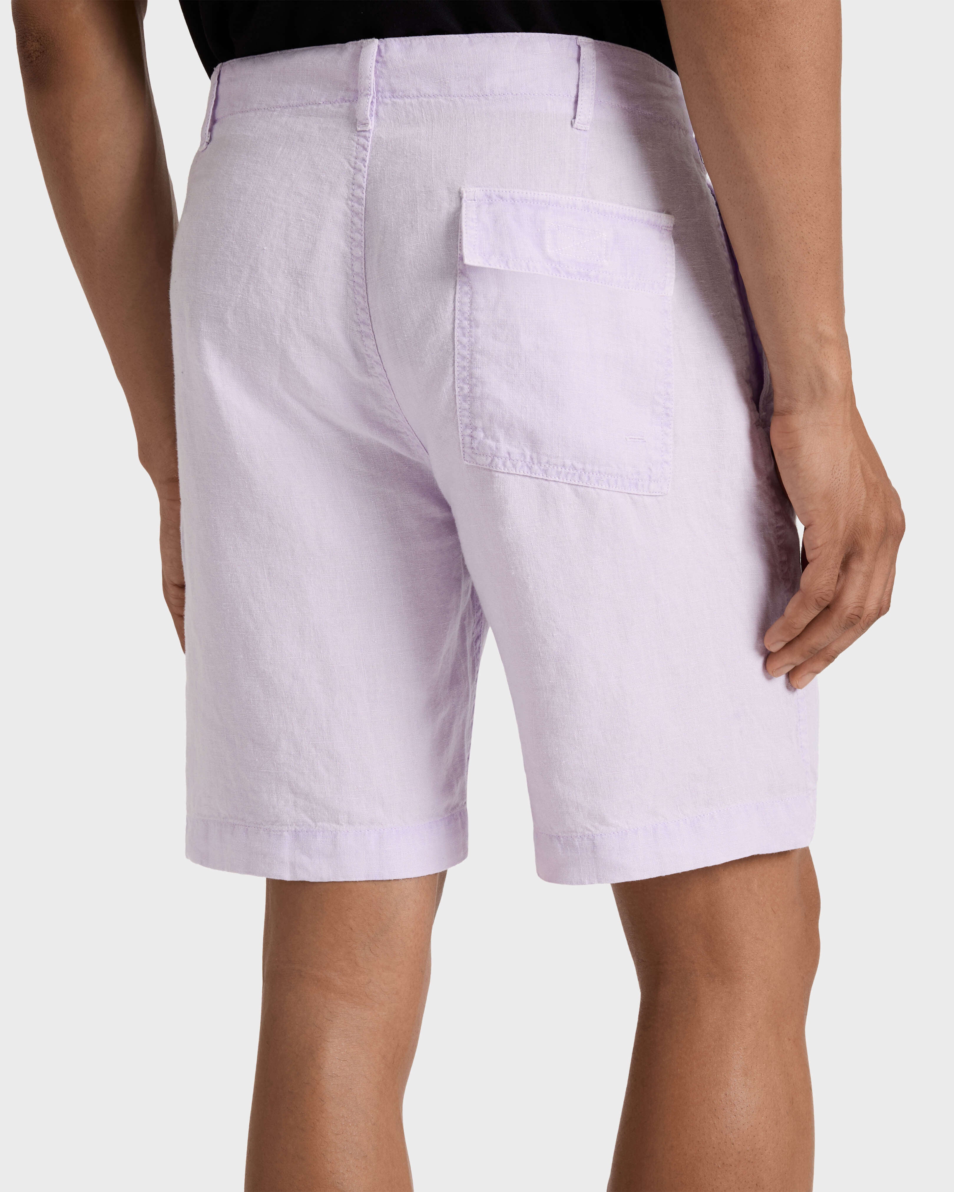 Mineral Dye Linen Bermuda Shorts - Purple Kunzite / Vilebrequin New