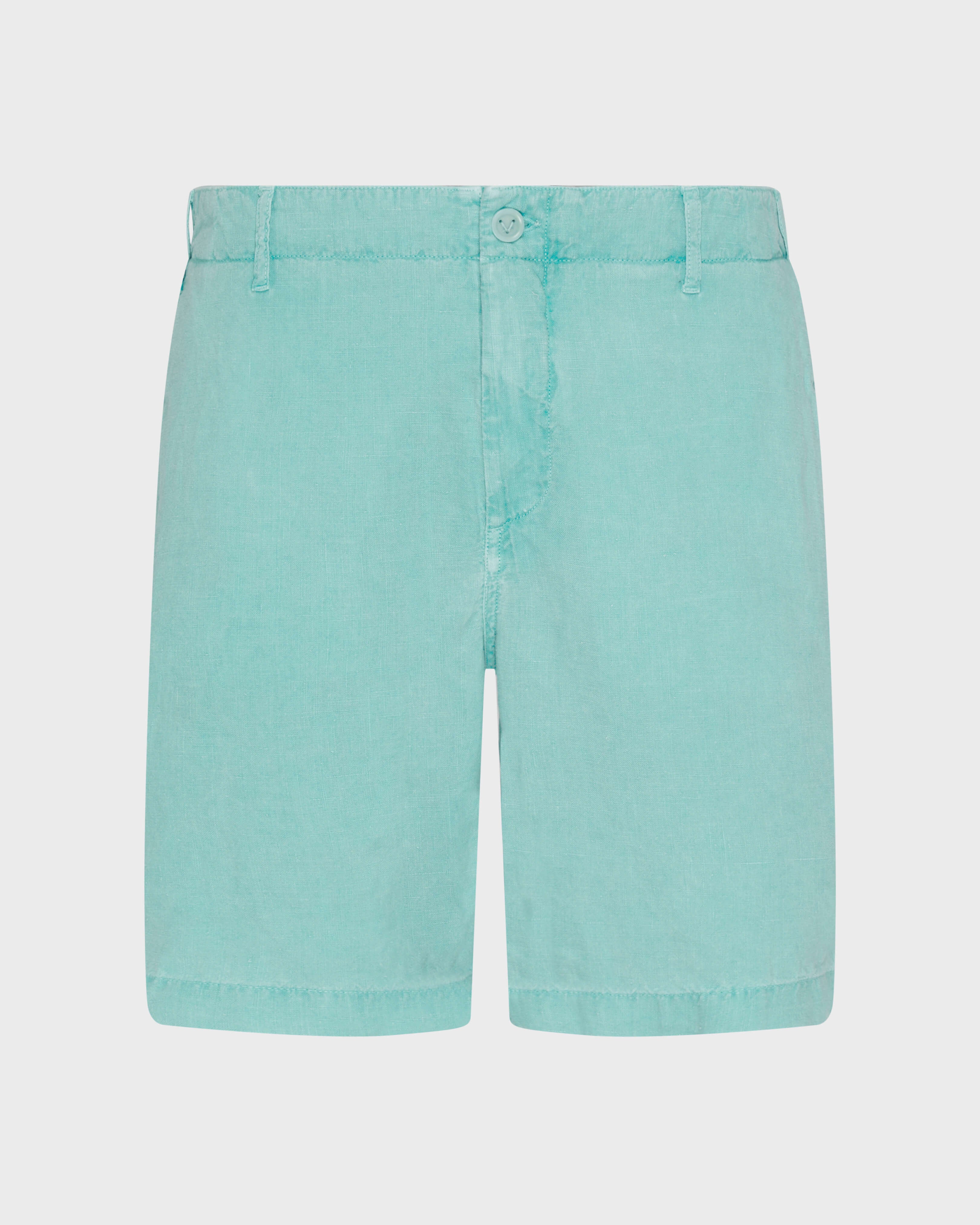 Mineral Dye Linen Bermuda Shorts - Green Aventurine / Vilebrequin Online