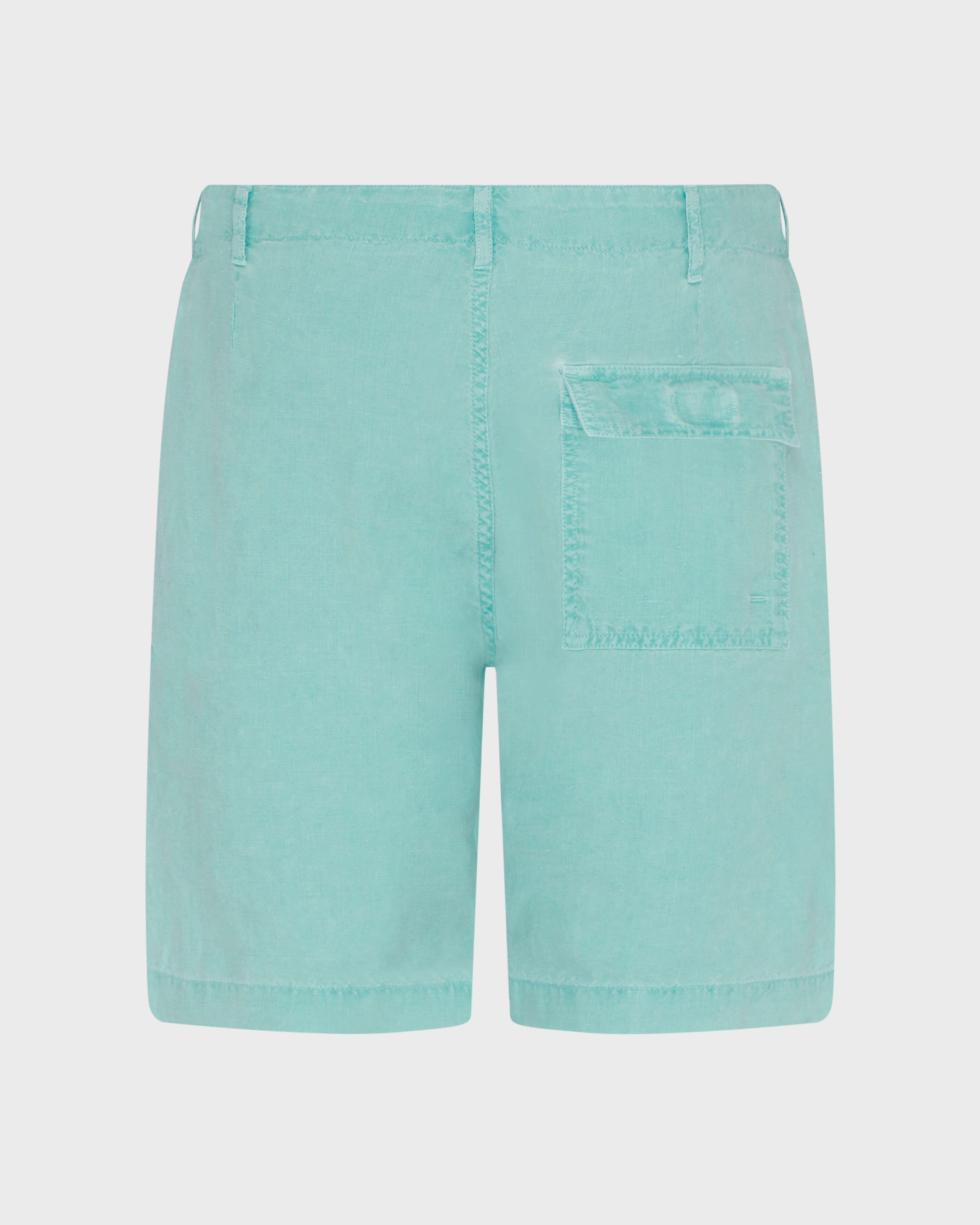 Mineral Dye Linen Bermuda Shorts - Green Aventurine / Vilebrequin Online