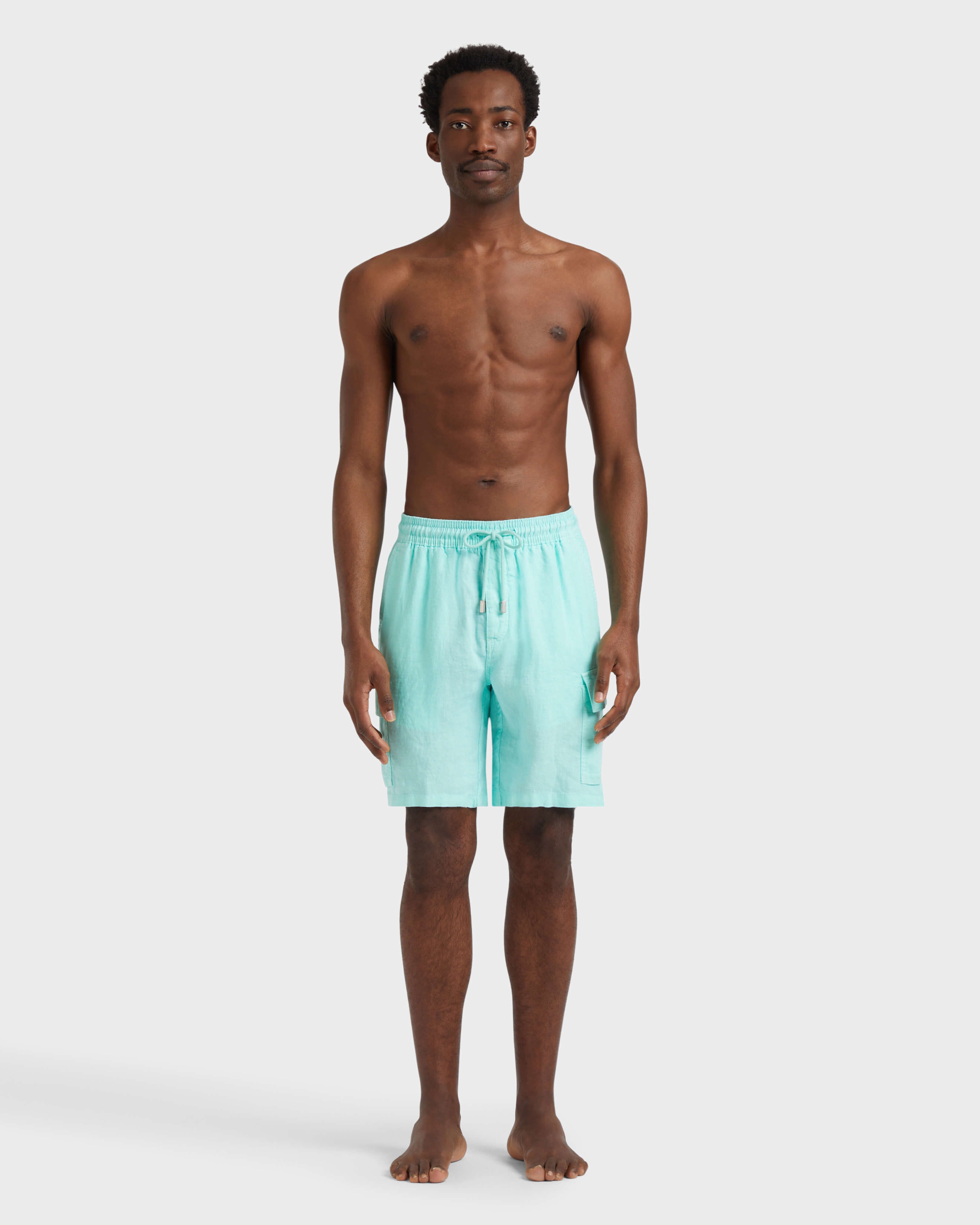 Linen Bermuda Shorts Cargo Pockets | Site Vilebrequin | BAIU3U01 / Vilebrequin On sale