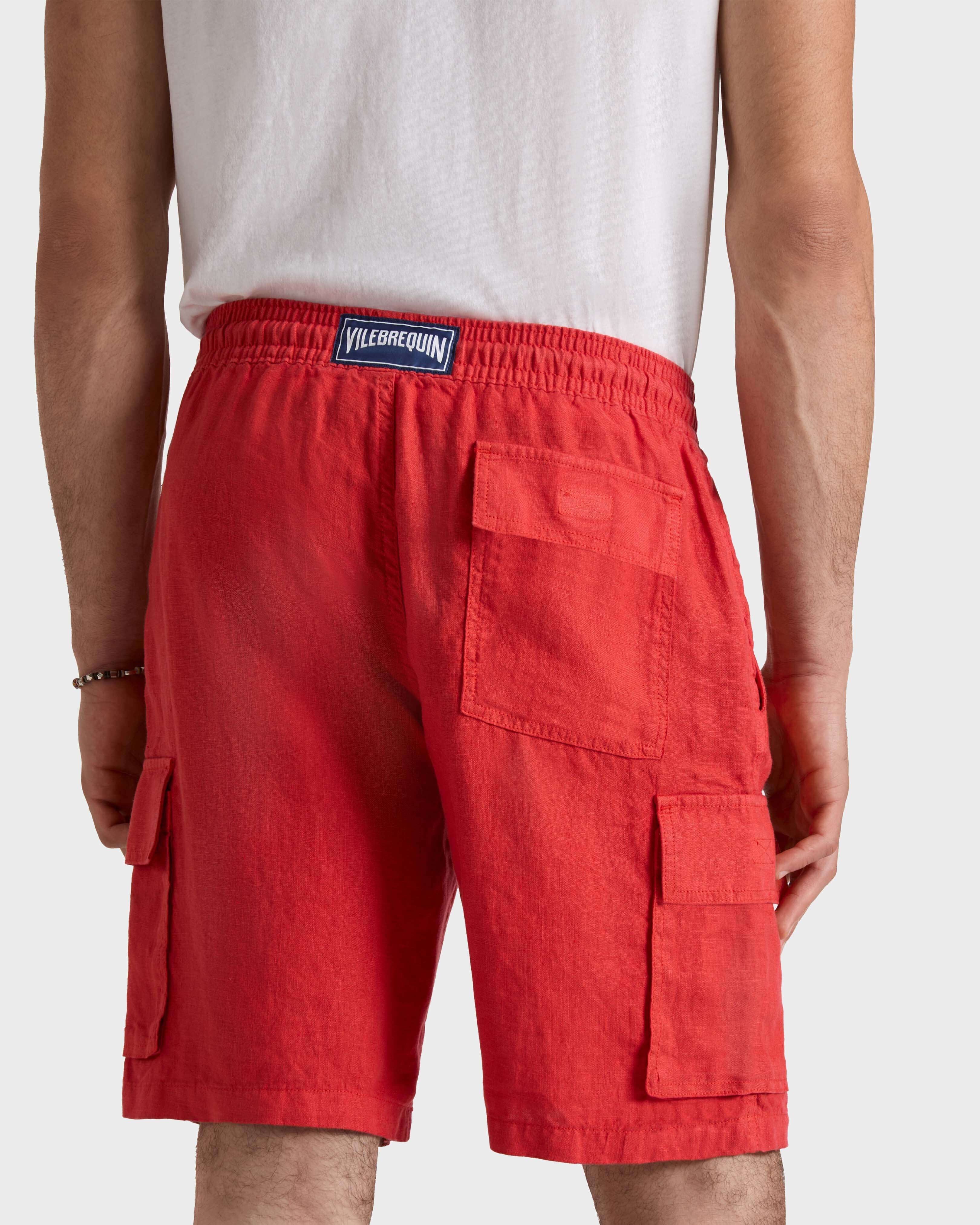Linen Bermuda Shorts Cargo Pockets | Site Vilebrequin | BAIU3U01 / Vilebrequin For sale
