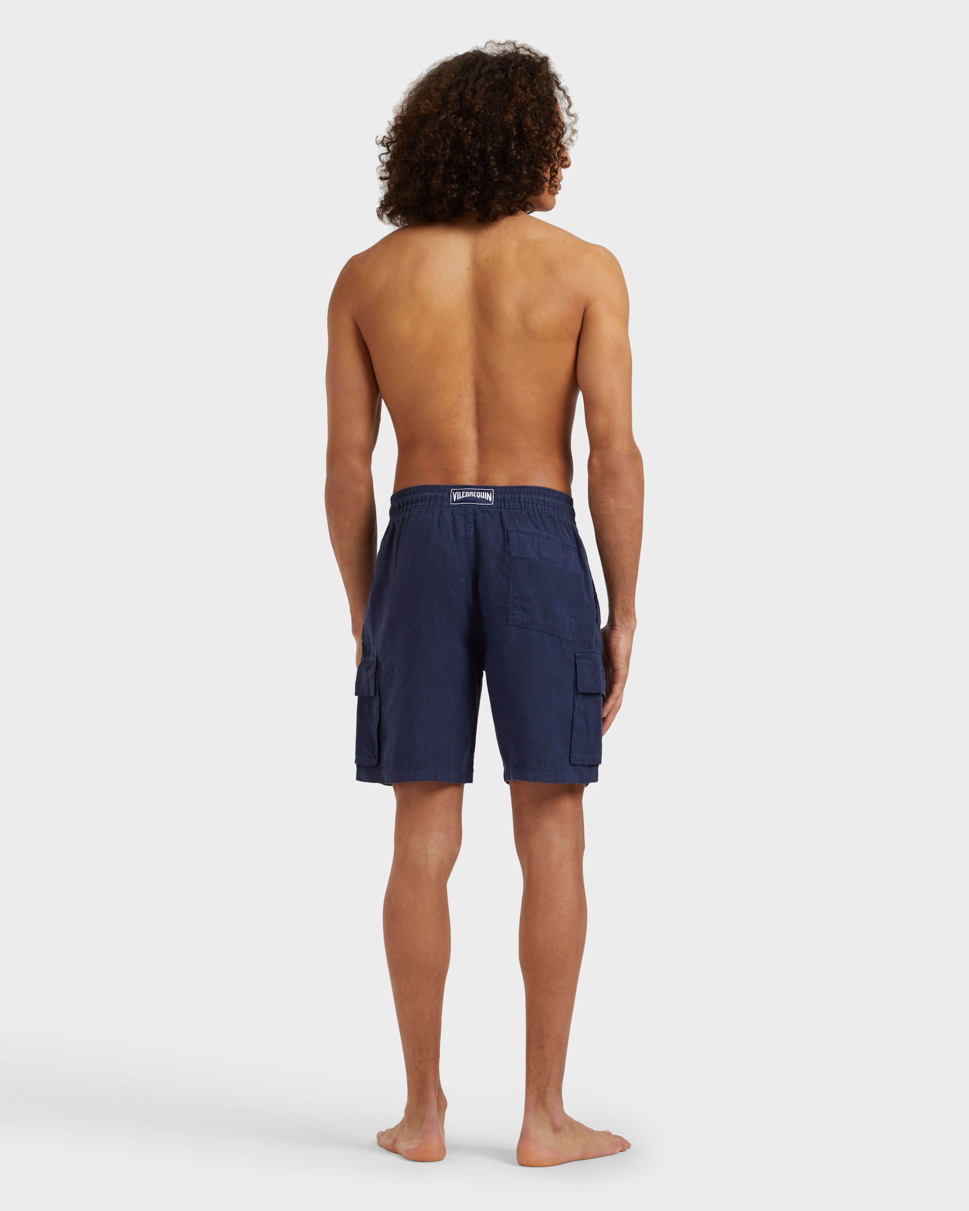 Linen Bermuda Shorts Cargo Pockets | Site Vilebrequin | BAIU3U01 / Vilebrequin US